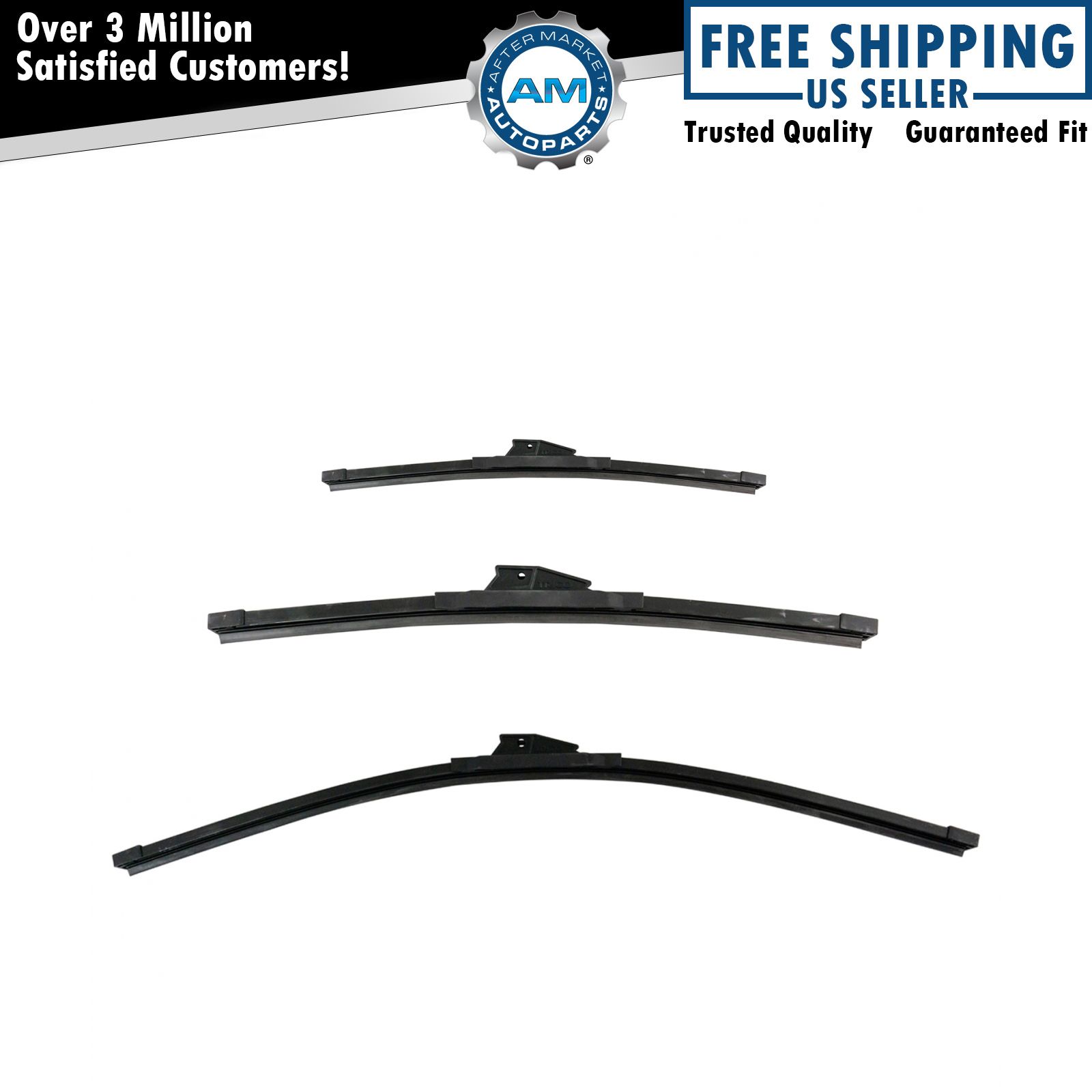 Trico Ice & Ice Windshield Wiper Blade Front & Rear 3pc Set