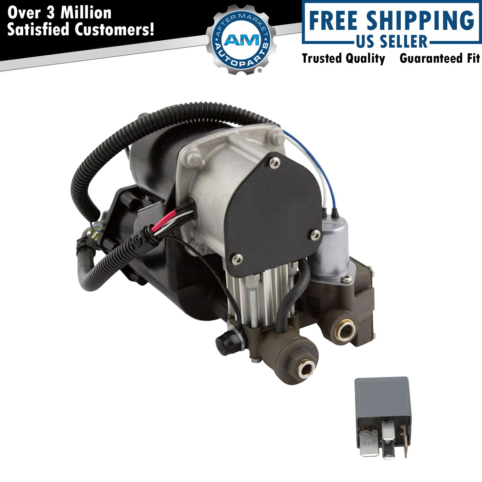 Air Ride Suspension Compressor Pump & Relay New for LR3 Range Rover eBay