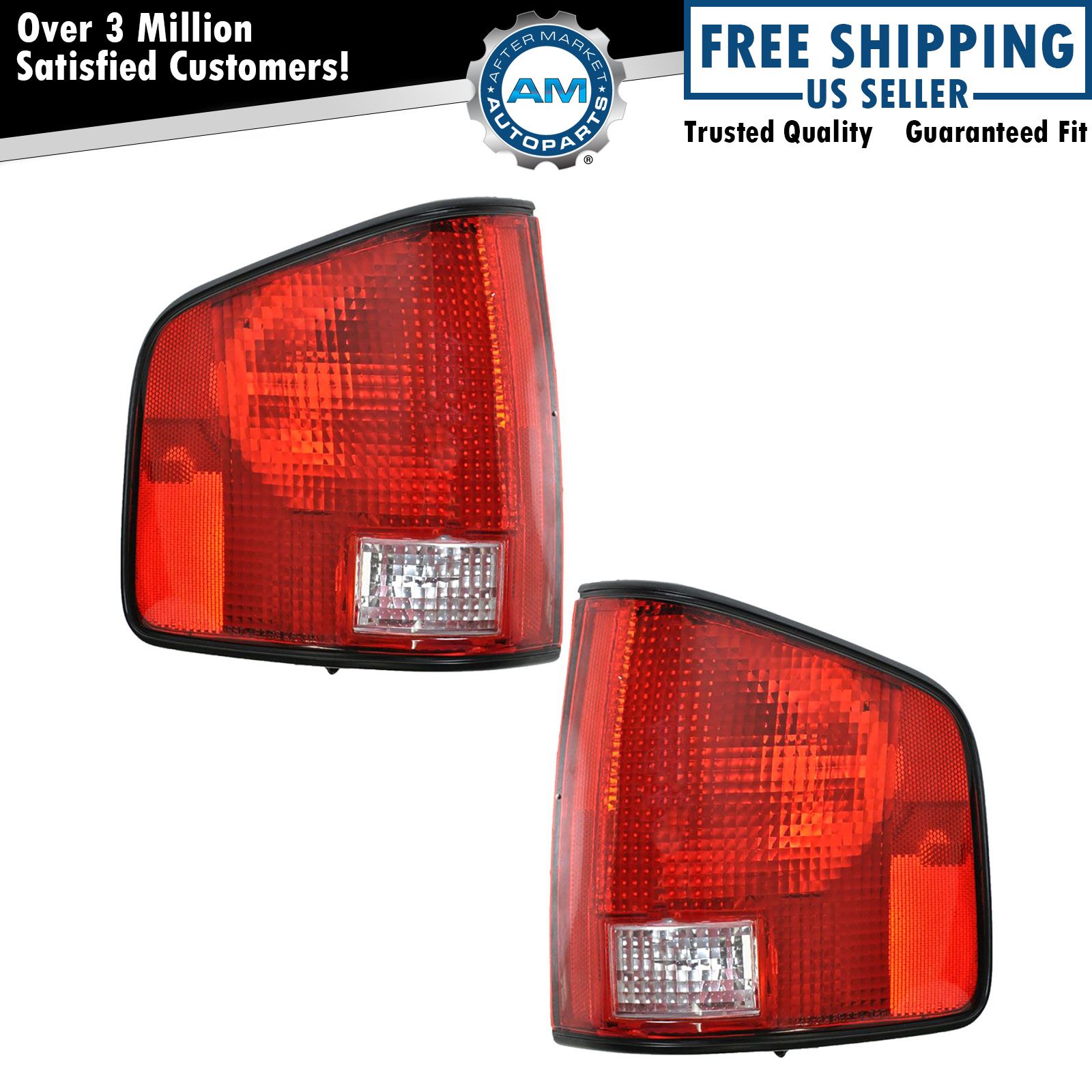 Tail Lights Taillamps Rear Pair Set for 94-04 Chevy S10 GMC S15 Sonoma Hombre