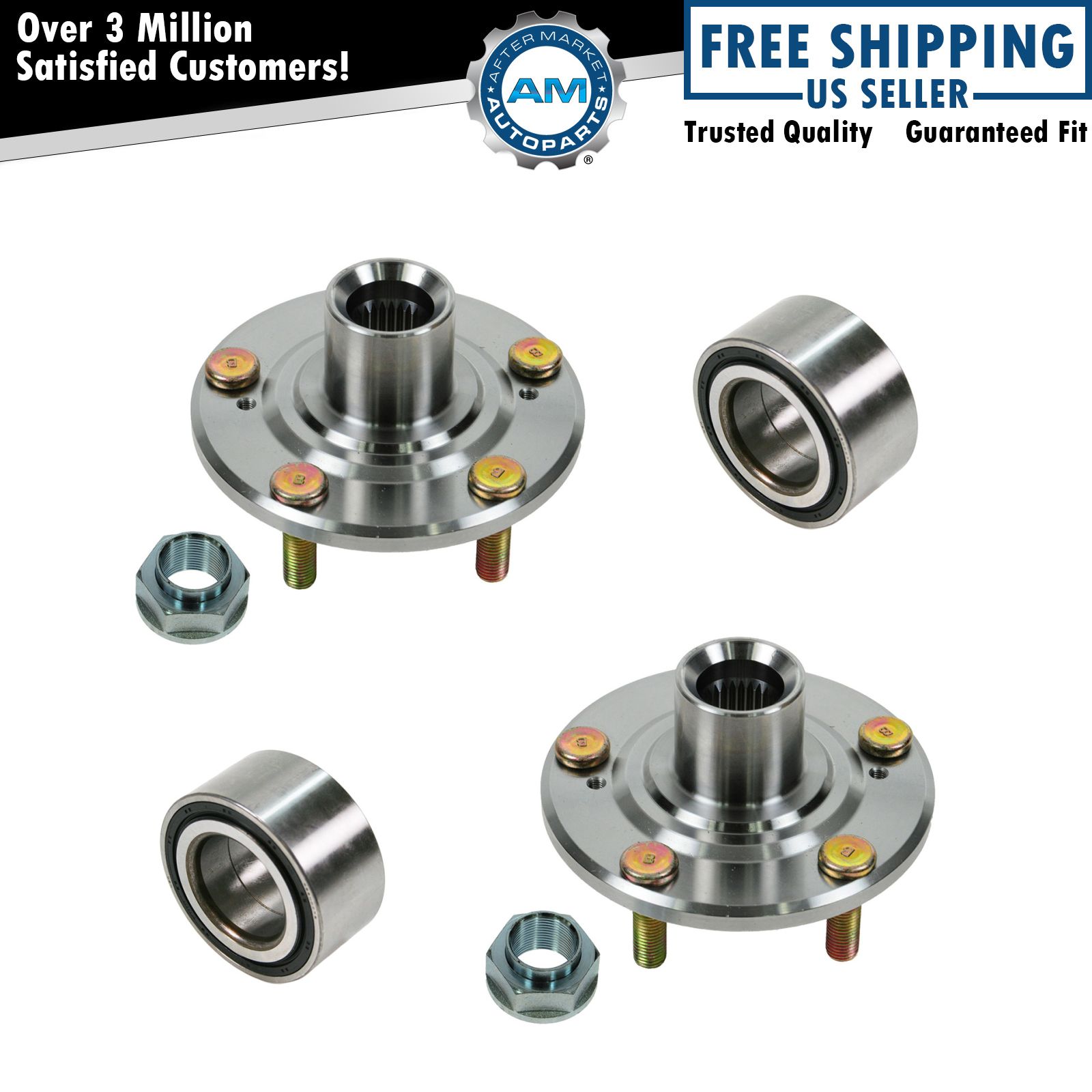 Detroit Axle RSX Front Wheel Bearings Assembly for Acura CL Prelude Element Civic TL//Honda Accord S2000 Pair CR-V 2 See Fitment