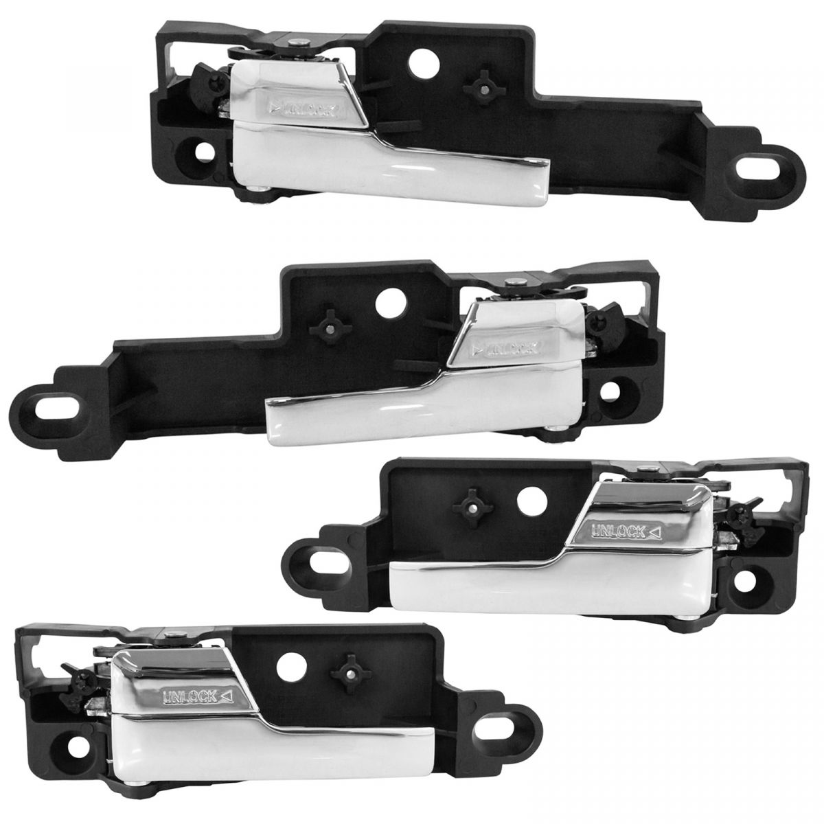 Premium Metal Upgrade Inside Interior Door Handle Chrome Front Rear Kit Set 4pc eBay