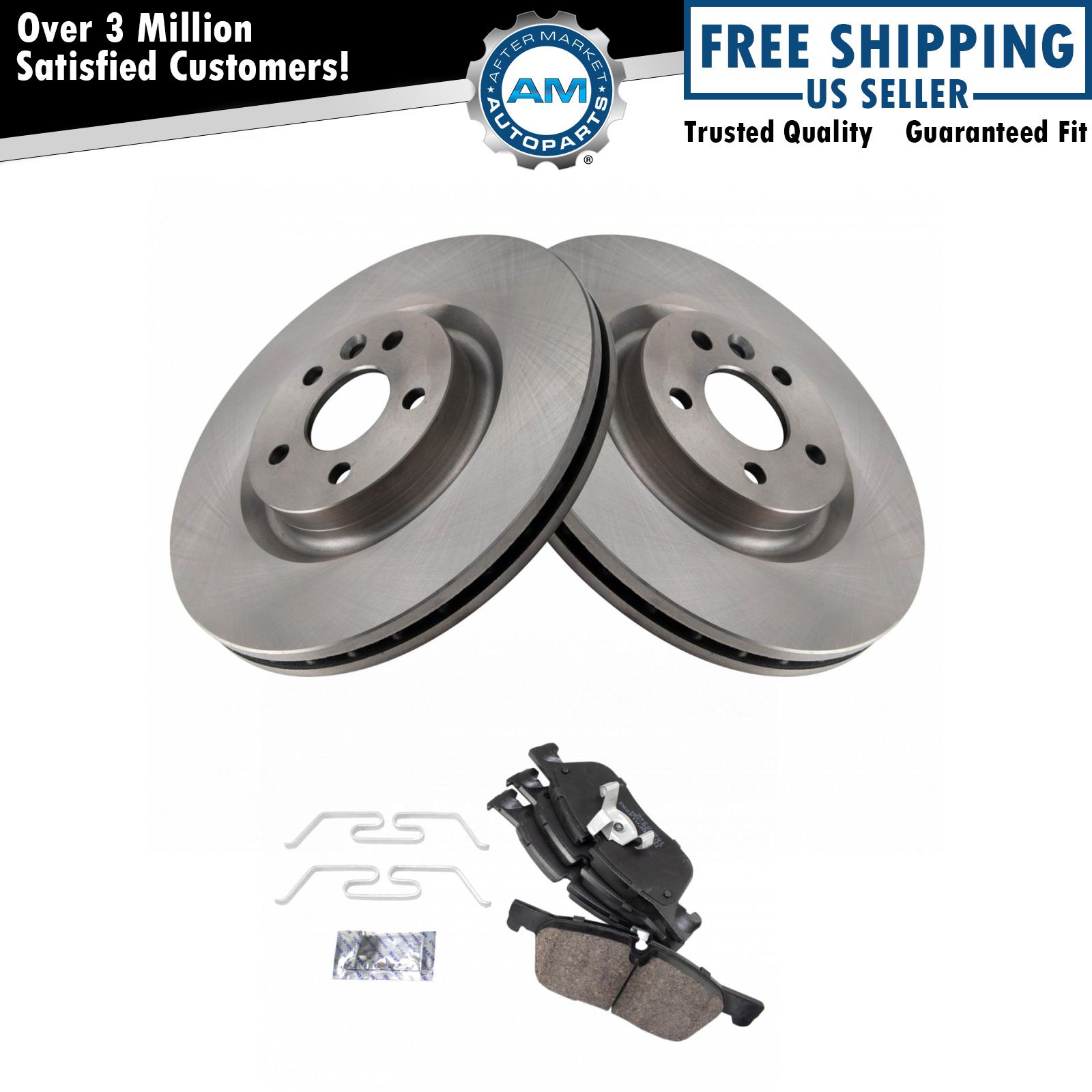Front Ceramic Brake Pads & Rotors Kit Fits 15-19 E-Pace Discovery Sport Evoque