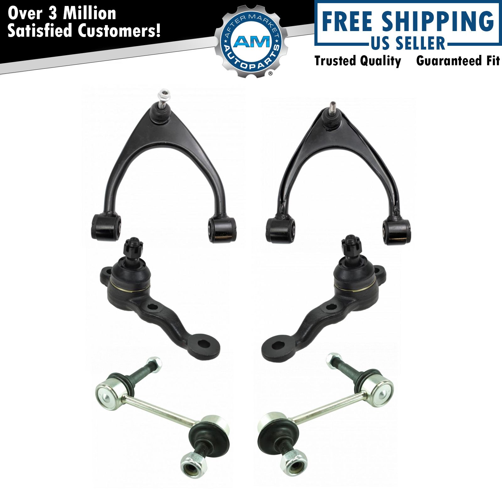 6 Piece Suspension Kit Upper Control Arms Lower Ball Joints & Links for IS300