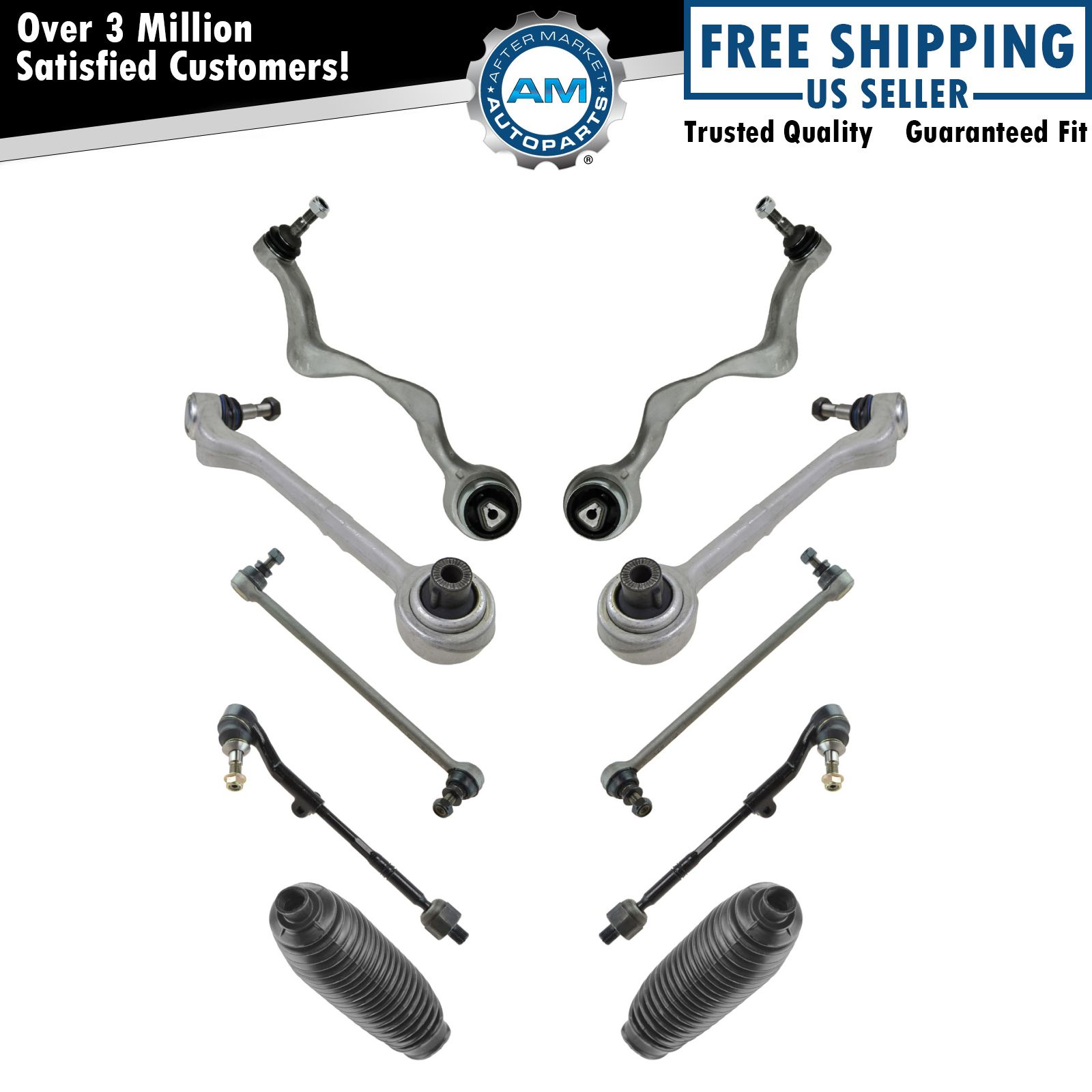 Control Arm Ball Joint Tie Rod Kit Fits 2006-15 BMW 128i 135i 325i 328i 330i 335