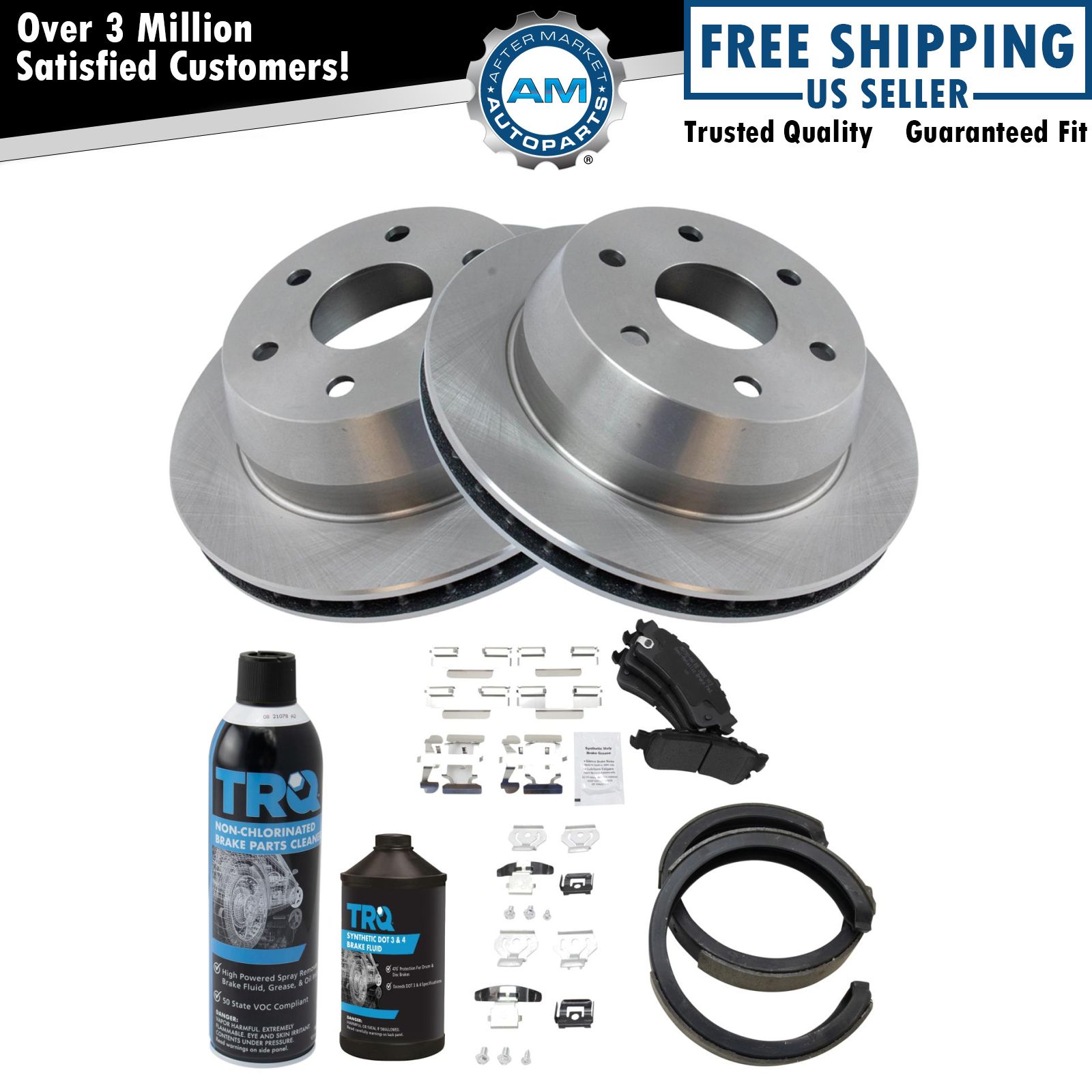 <b>Dot 3 & 4 Semi-Metallic Brake Pad & Rotor Kit</b>