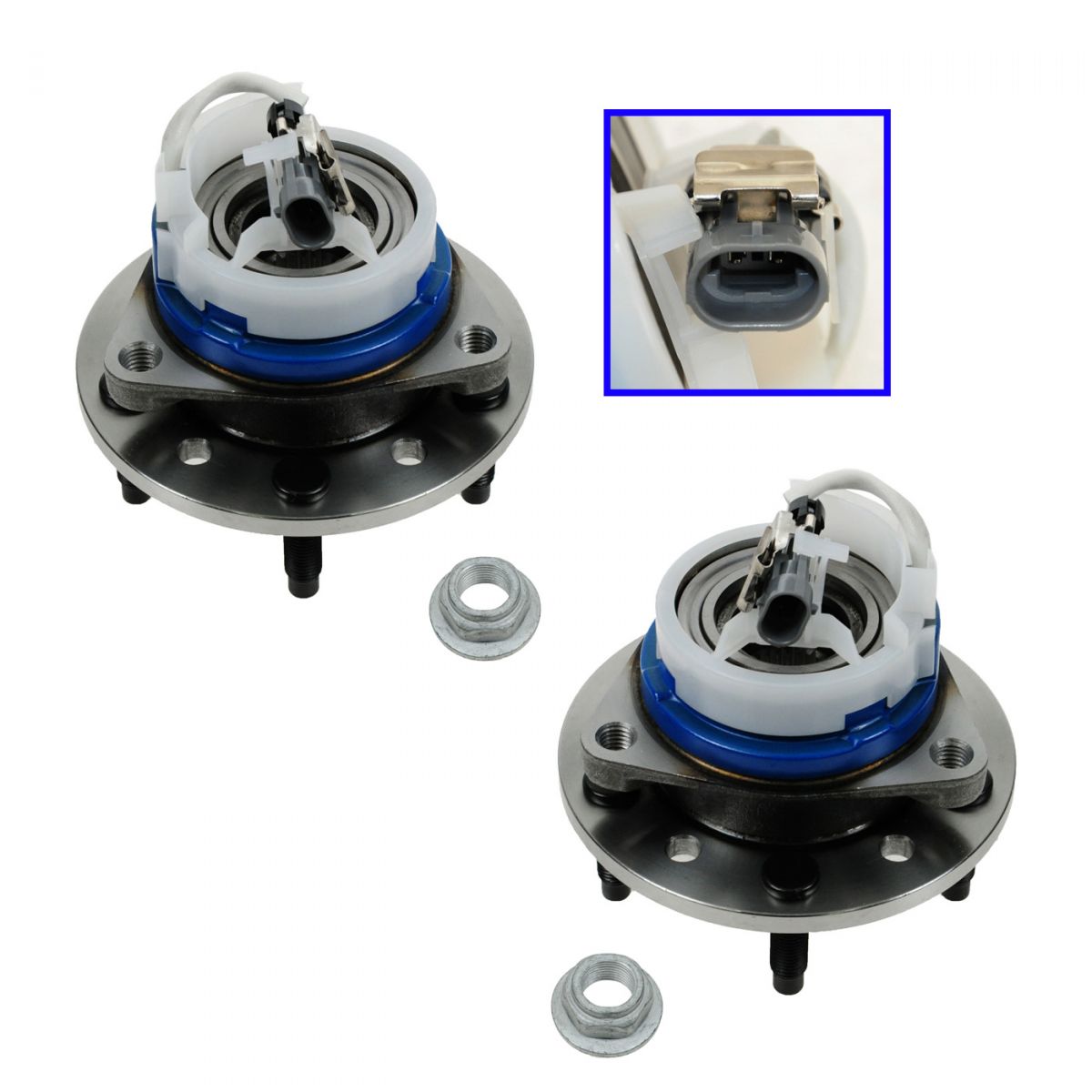 Front Wheel Hub Bearing & Nut Pair w/ABS for Grand Am Chevy Malibu ...