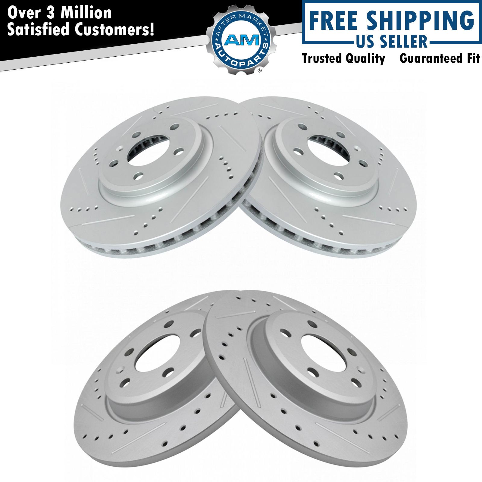 Drilled Brake Rotor Set Fits Audi A4 A5 A6 allroad Q5