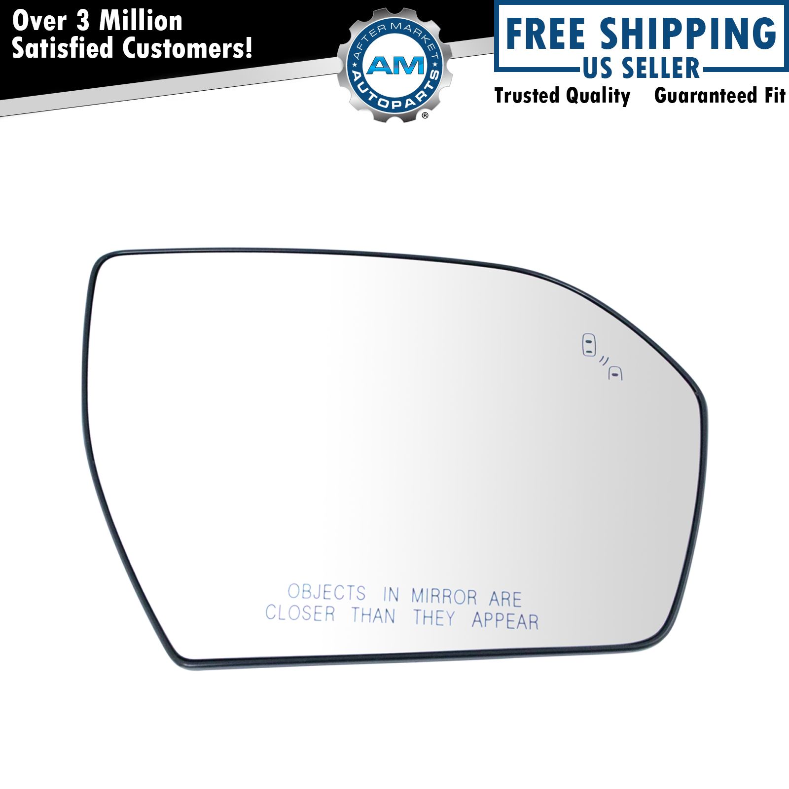 Exterior Side View Door Mirror Glass Heated Blind Spot RH for Ford Expedition