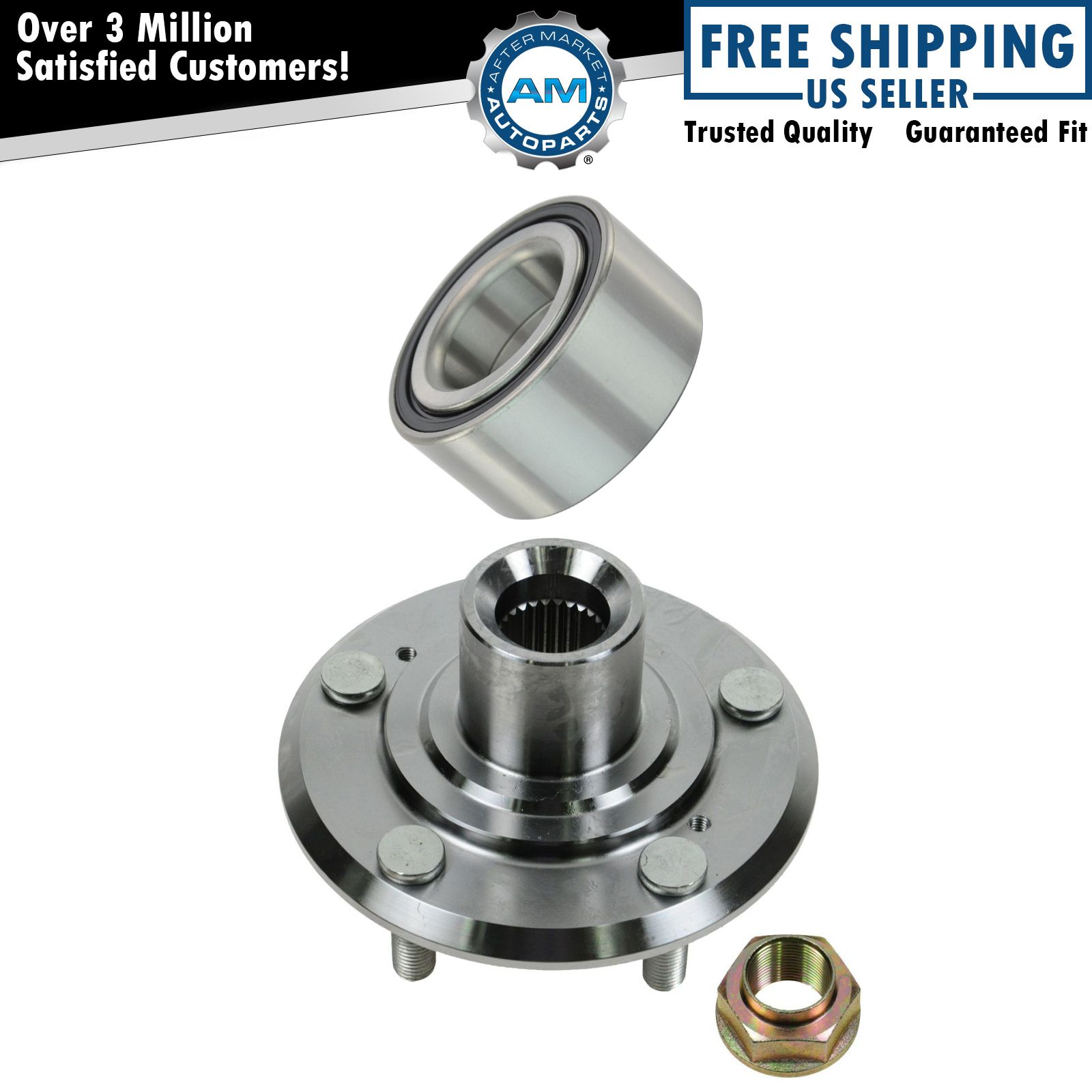 Front Wheel Hub & Bearing Kit Left or Right for Acura MDX Honda Pilot ...