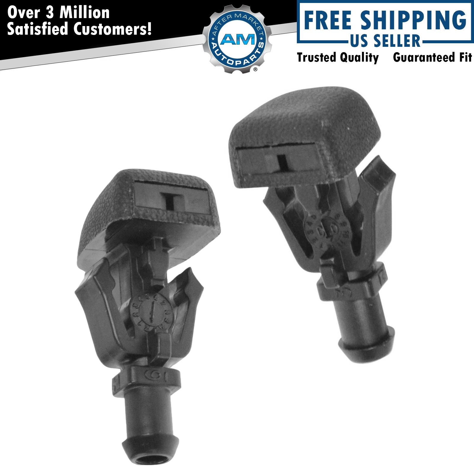 OEM Windshield Washer Spray Nozzle Jet Driver & Passenger Side Pair for