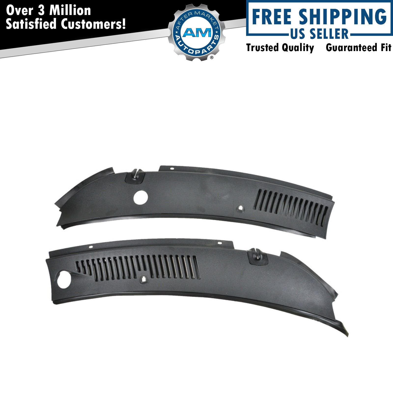 2 Piece Firewall Cowl Grille Kit Set Left & Right LH RH for 99-04 Ford Mustang