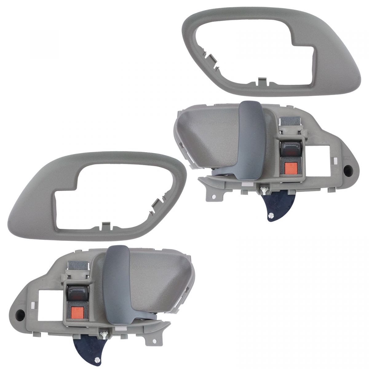 Gray Interior Inside Door Handle w// Bezel Passenger Right RH for C//K Pickup