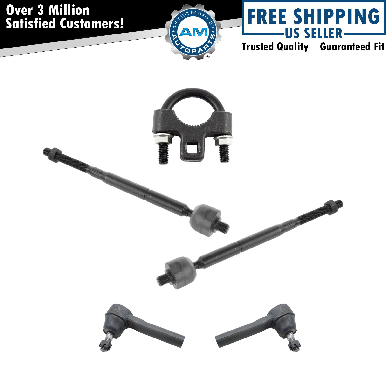 Front Inner Outer Tie Rod End Set of 4 w/ Tool for Town & Country Grand Caravan