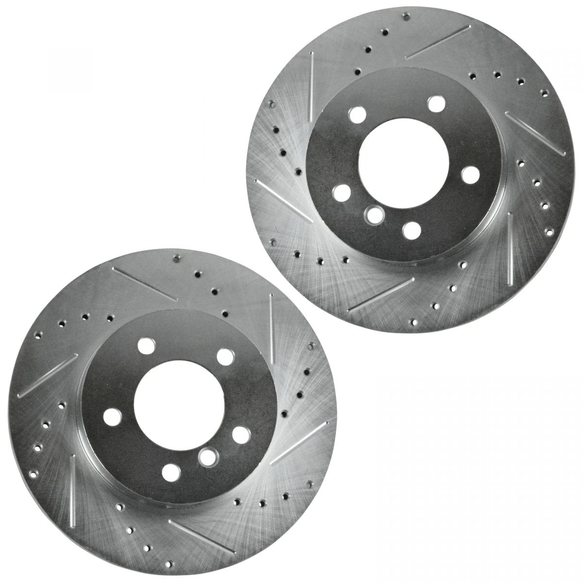 Nakamoto Brake Rotor Drilled Slotted & Ceramic Pad Kit Front & Rear Set