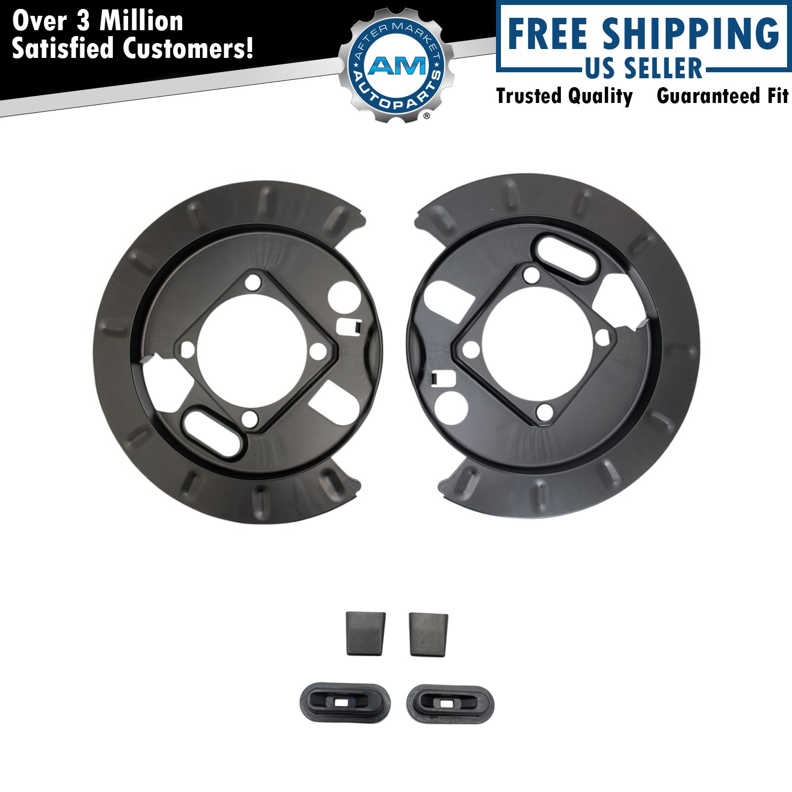Rear Brake Rotor Backing Plate Dust Shield Set Direct Fit for Chevy GMC New