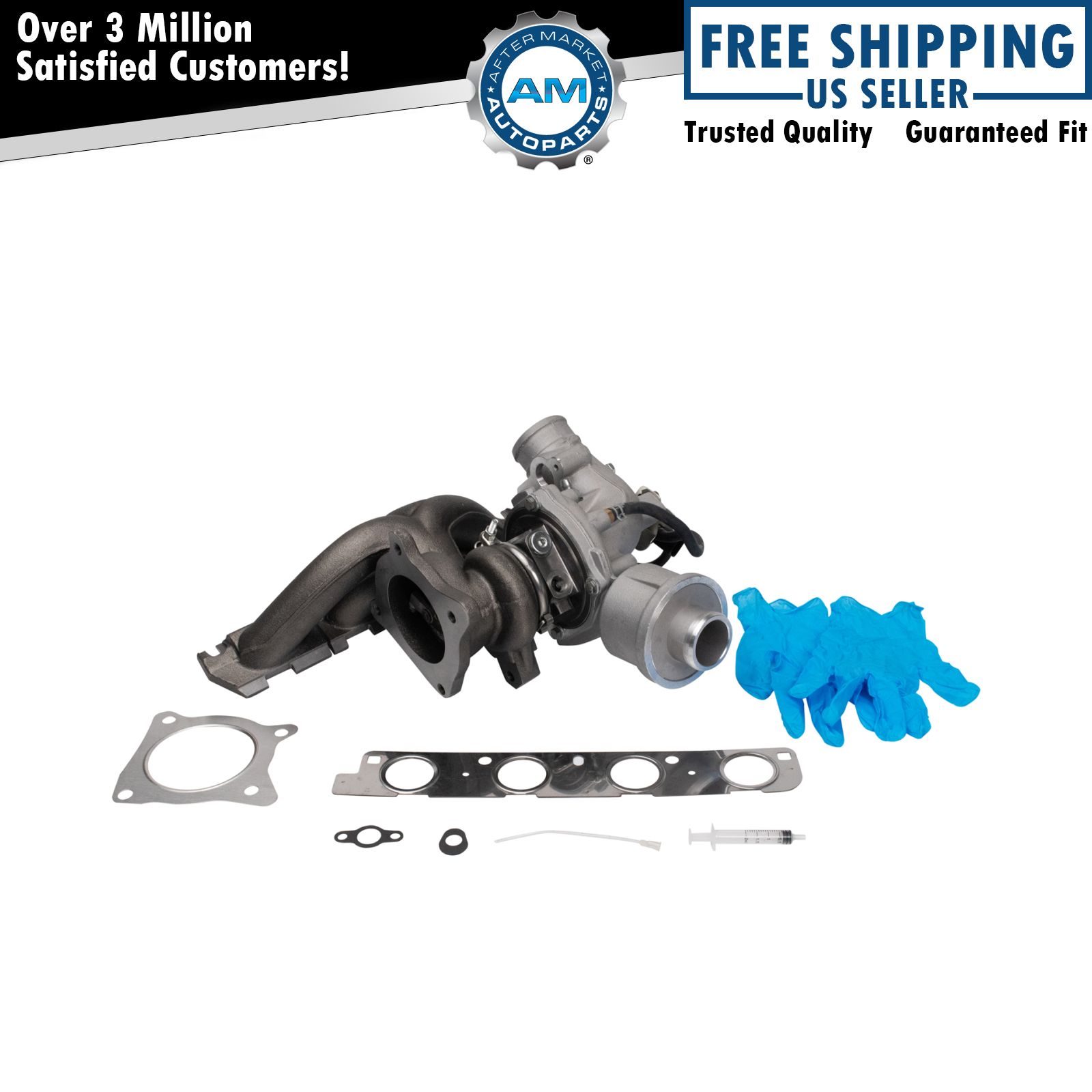 Turbocharger with Integrated Manifold & Gaskets for Audi A4 A6 2.0L