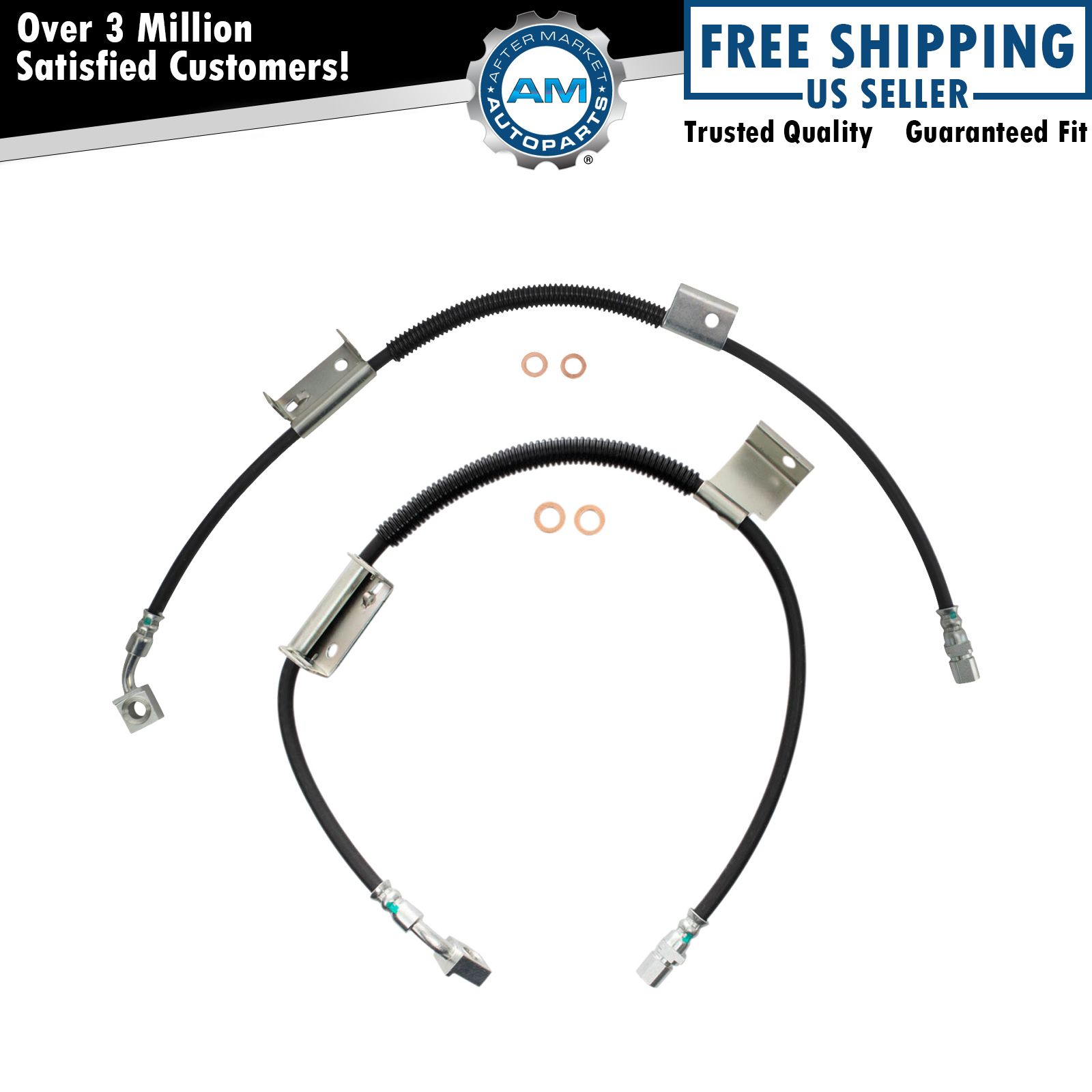 Front Brake Hose Set Fits 2003-2009 Chevrolet 2003-2009 GMC