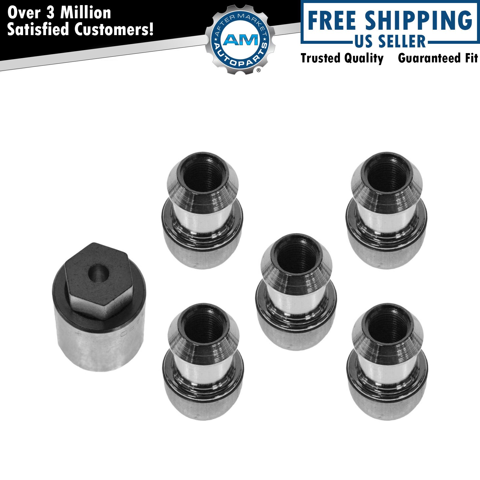 Mopar Wheel Locking Lug Nut 1/2-20 Thread Chrome Set of 5 for Jeep ...