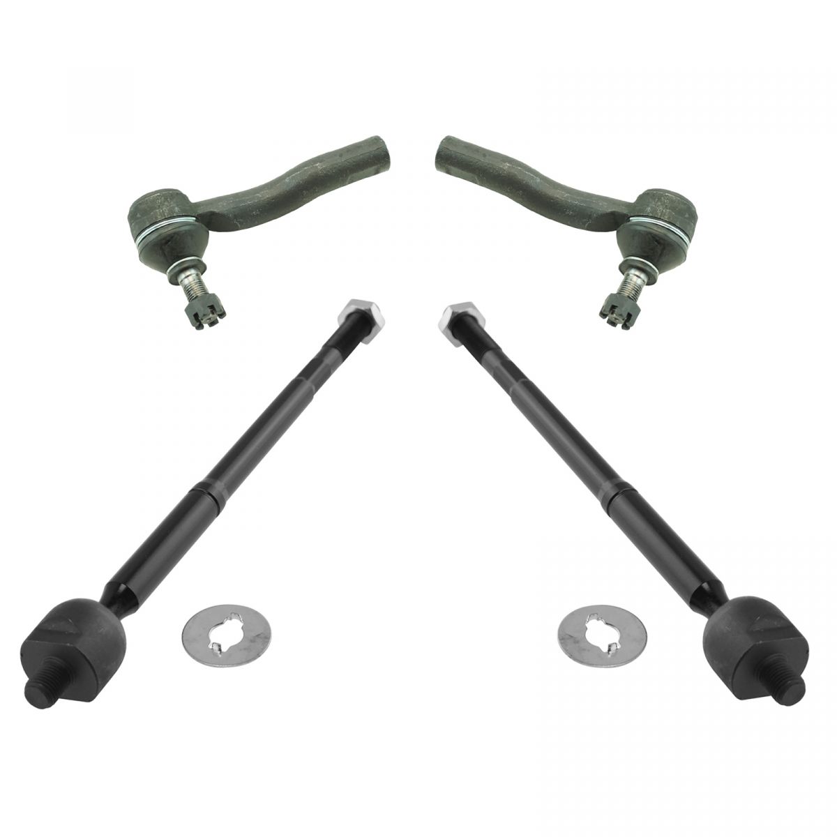 Tie Rod End Kit Inner Outer LH RH w// Steering Rack Boot for 02-05 Dodge Ram 1500