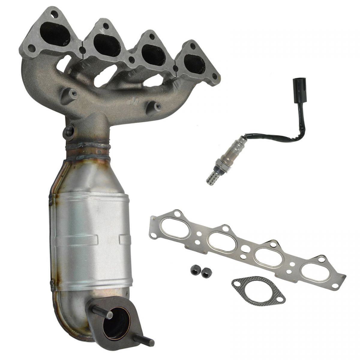 Exhaust Manifold Catalytic Converter with Upstream O2 sensor for