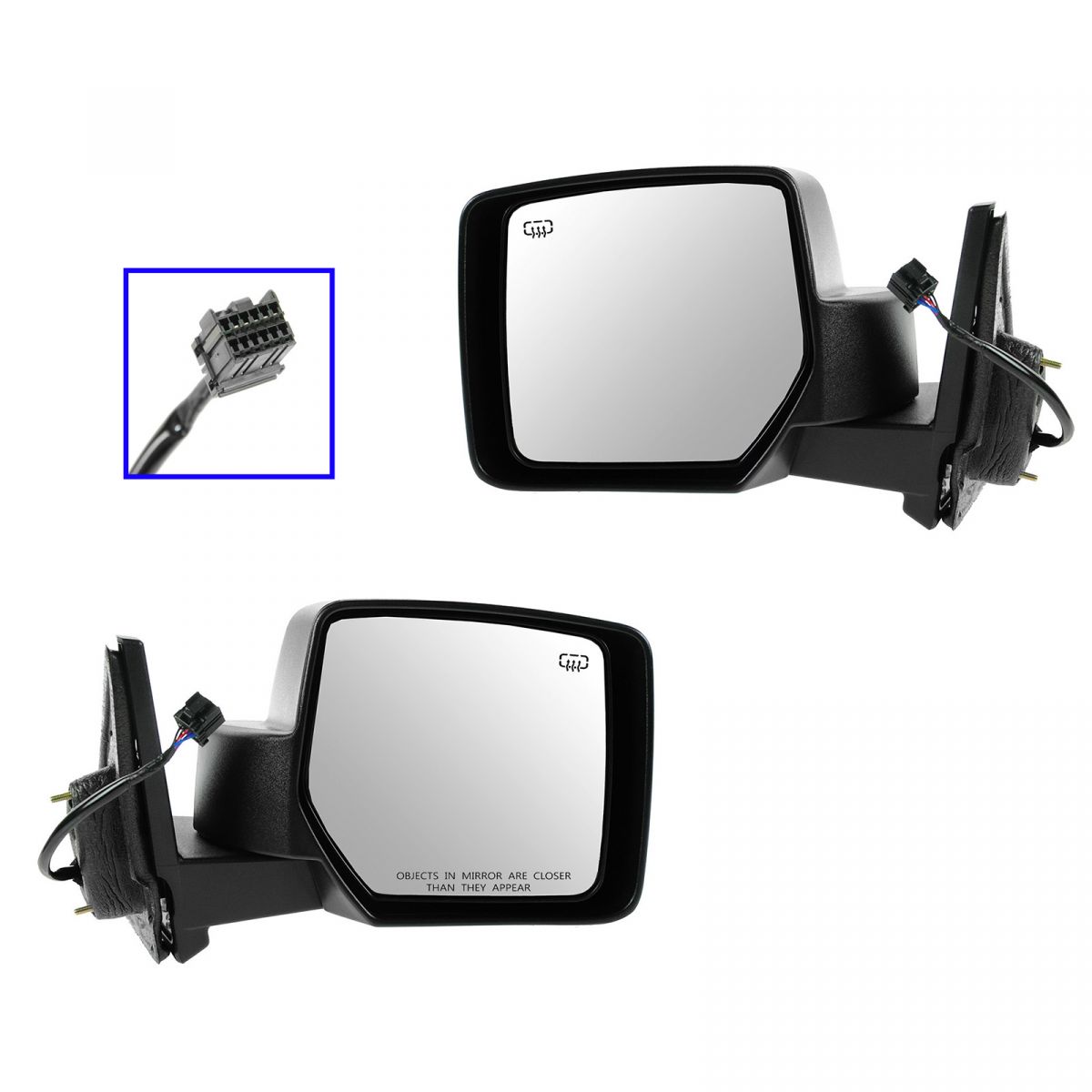 RH Side Textured Black Power Heated Mirror Fits Jeep Patriot CH1321283