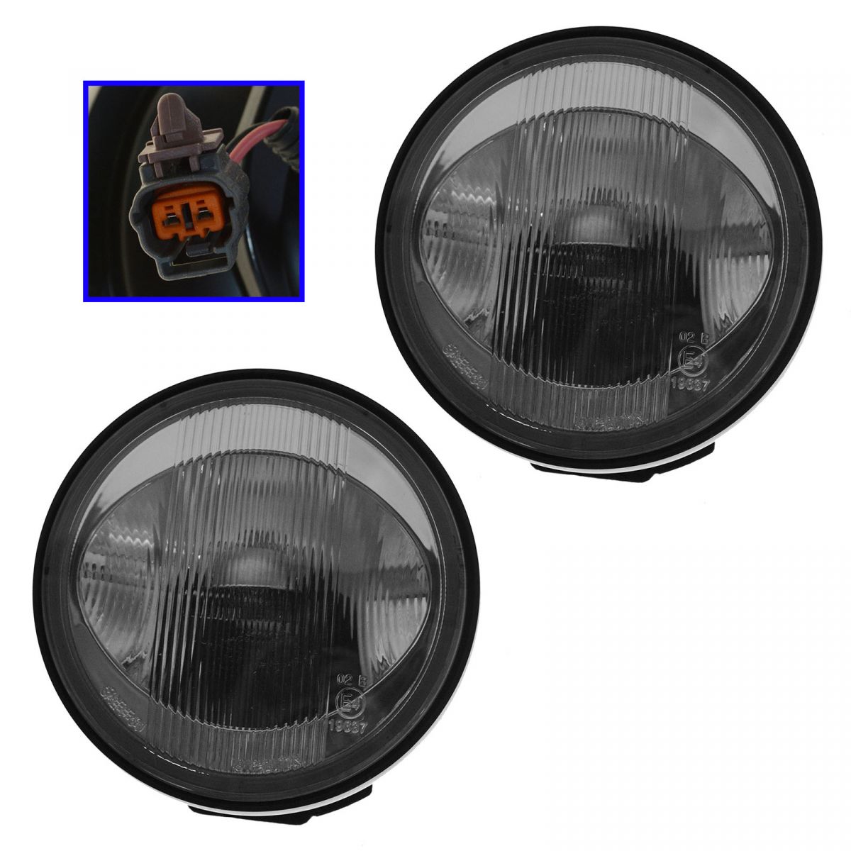 Fog Driving Lights Lamps Left & Right Pair Set Kit for 01-03 Mazda Protege