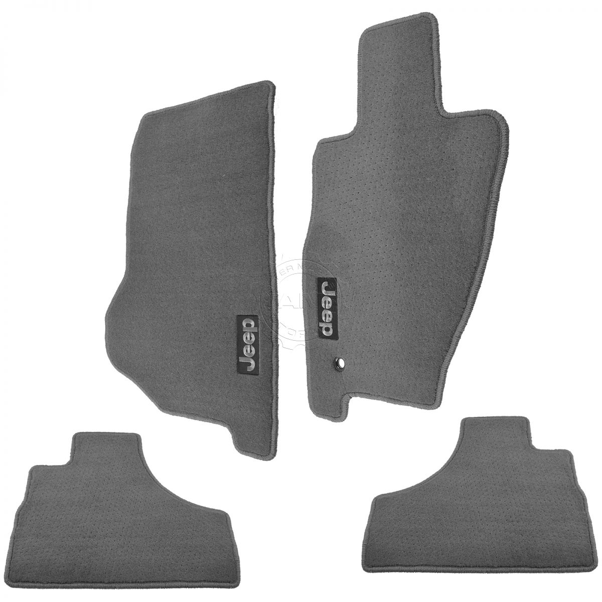 OEM Carpeted Floor Mats Embroidered Jeep Logo Slate Grey for 0507 Jeep