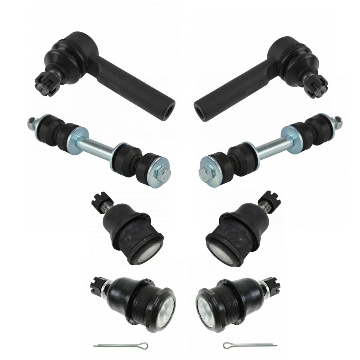 Front Ball Joint Tie End Rod Sway Bar Link Steering Suspension Kit 8pc