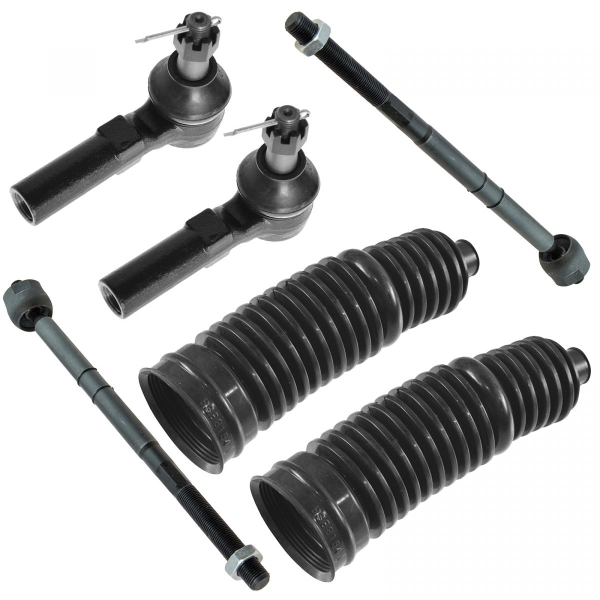 4 Piece Inner Tie Rods /& Steering Rack Bellows Boots for Ford Mercury Mazda New