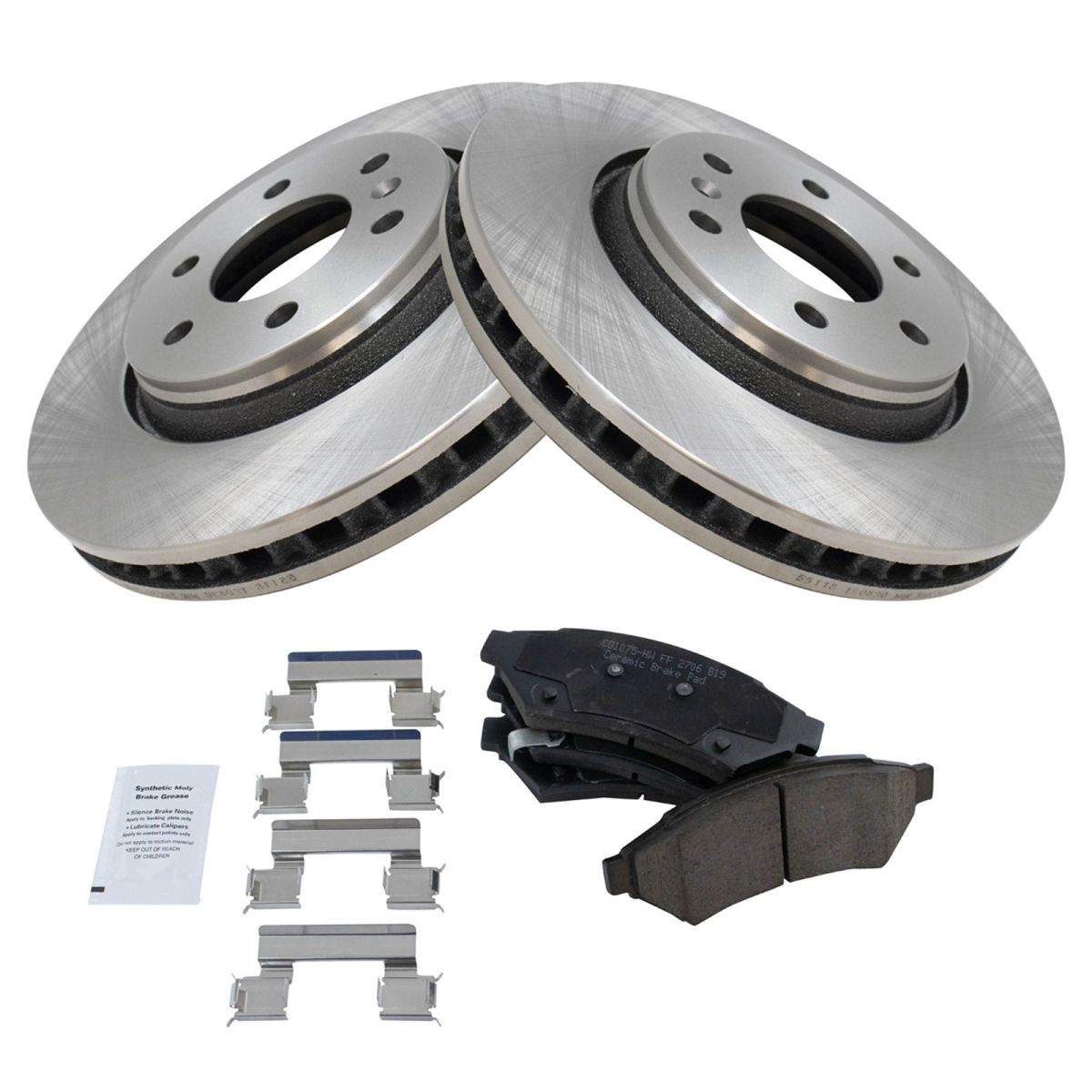 Front Ceramic Brake Pad & Rotor Kit for Uplander Montana Terraza Relay