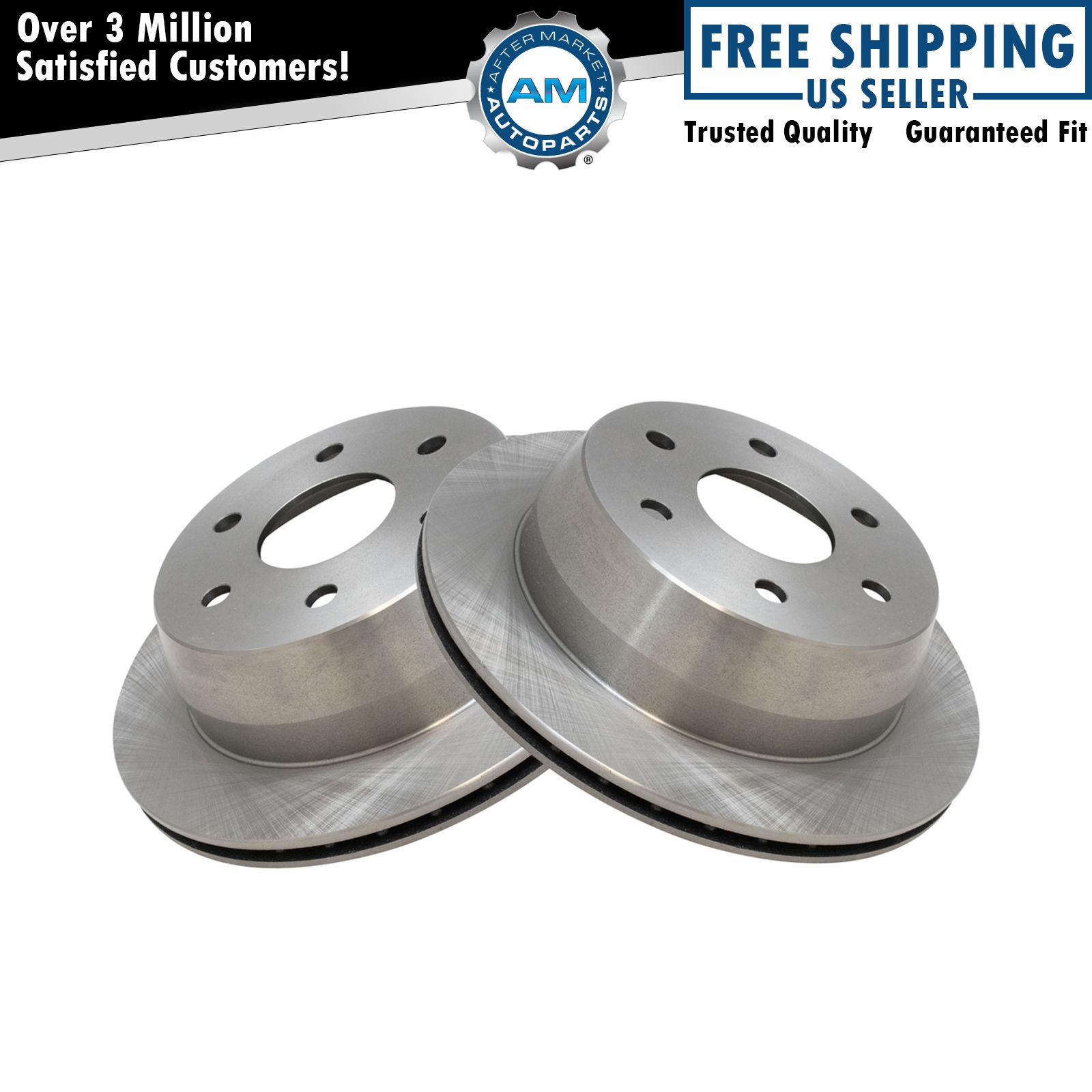 Rear Brake Rotor Pair for Chevy Silverado Yukon Tahoe Sierra Cadillac