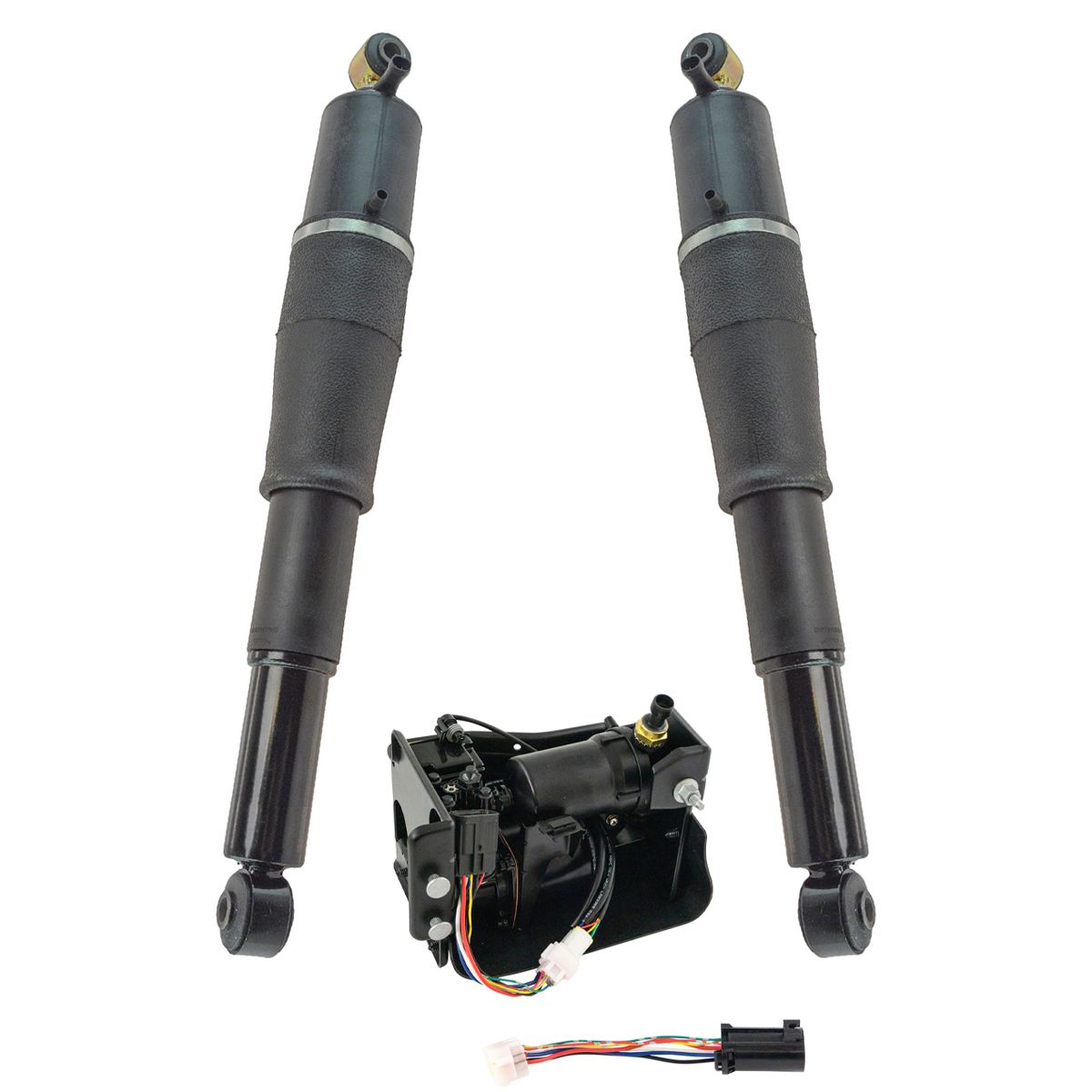 Rear Air Suspension Shock Absorber Compressor Pump Kit Set 3pc for