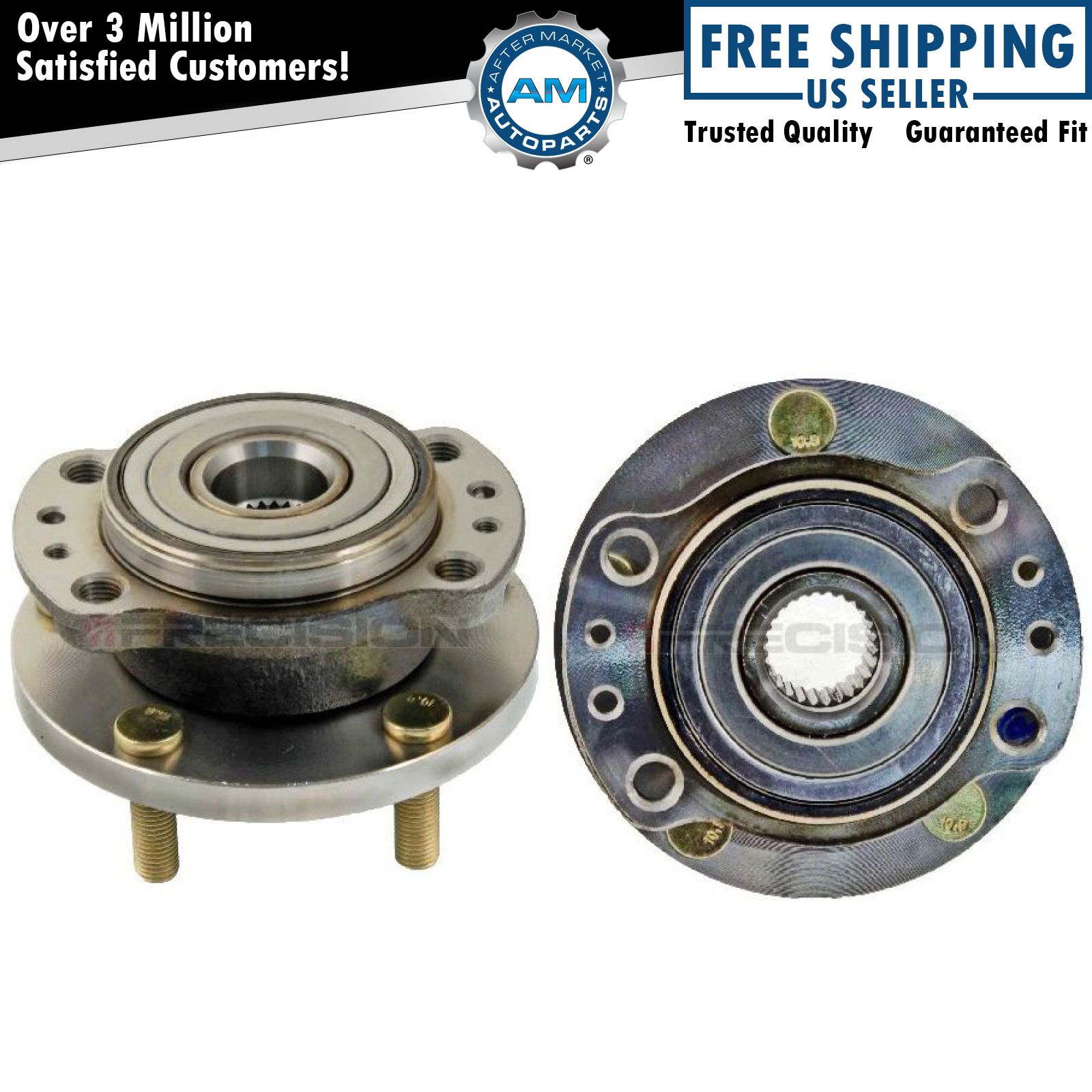 Rear Wheel Hub & Bearing Left & Right Pair for Chrysler Dodge Plymouth AWD