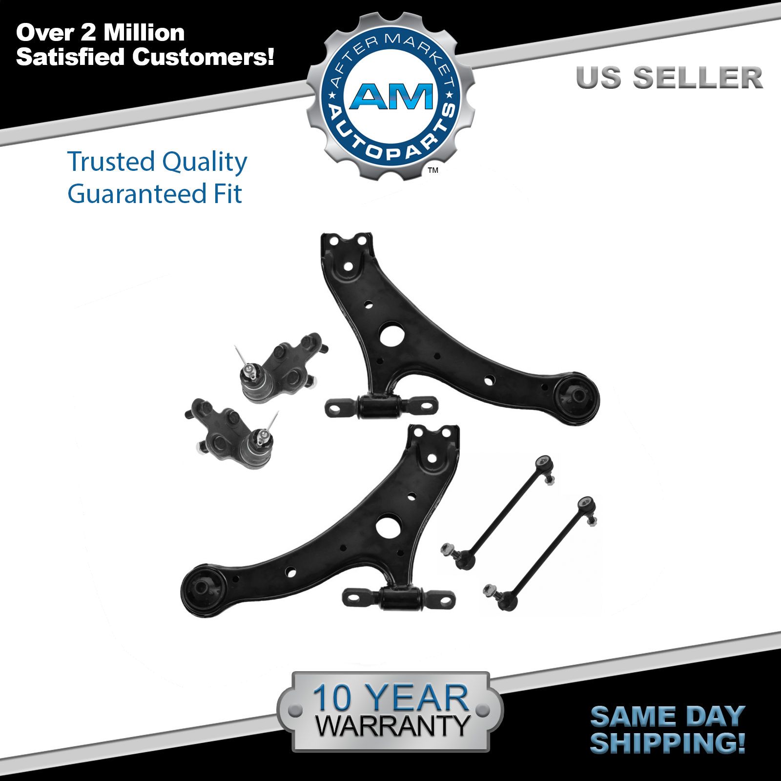 For 02 03 2004 2005 2006 Camry ES330 Control Arms Ball Joints 6pc