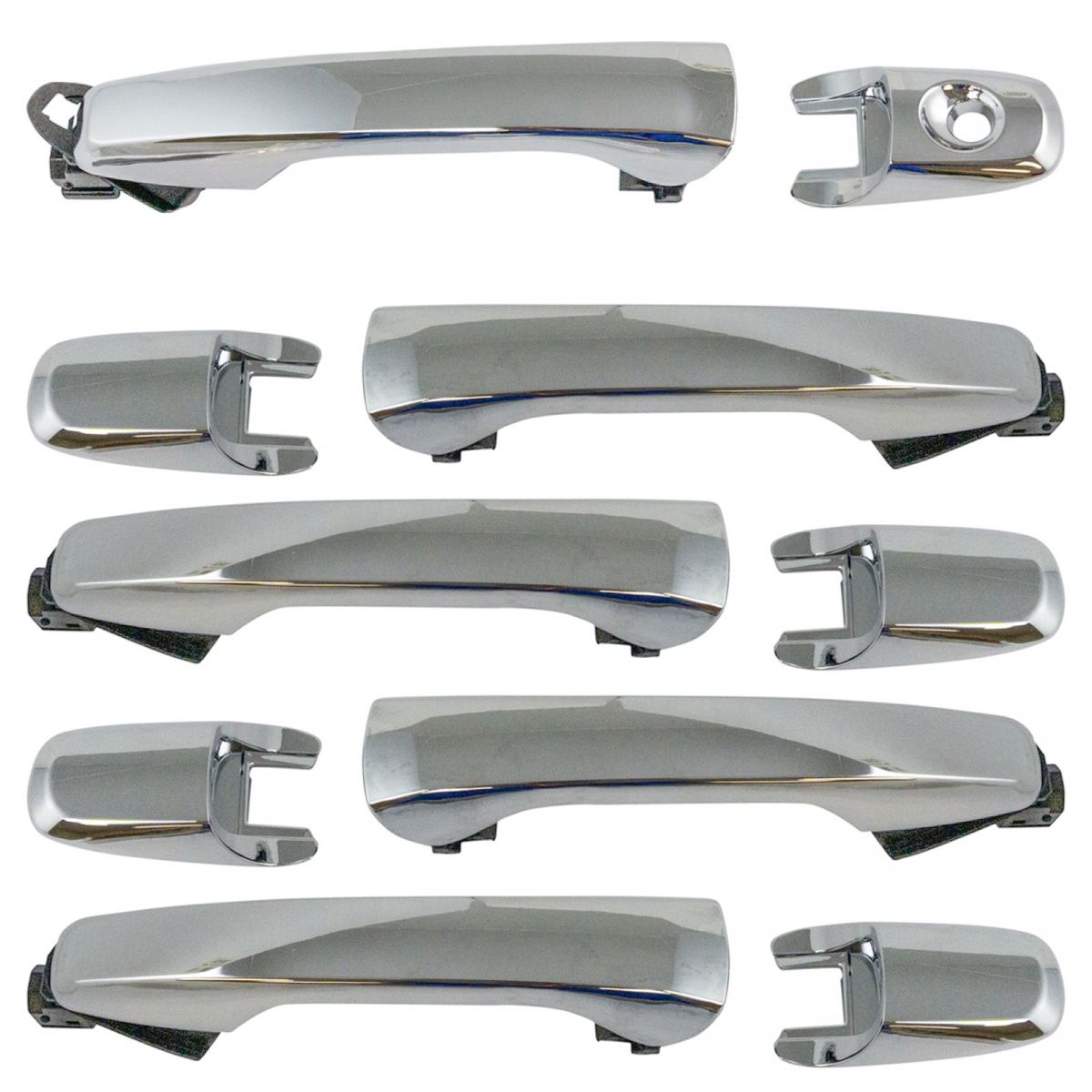 Front & Rear Exterior Outside Door Handle Kit Set Chrome Front & Rear Exterior Outside Door Handle Kit Set Chrome