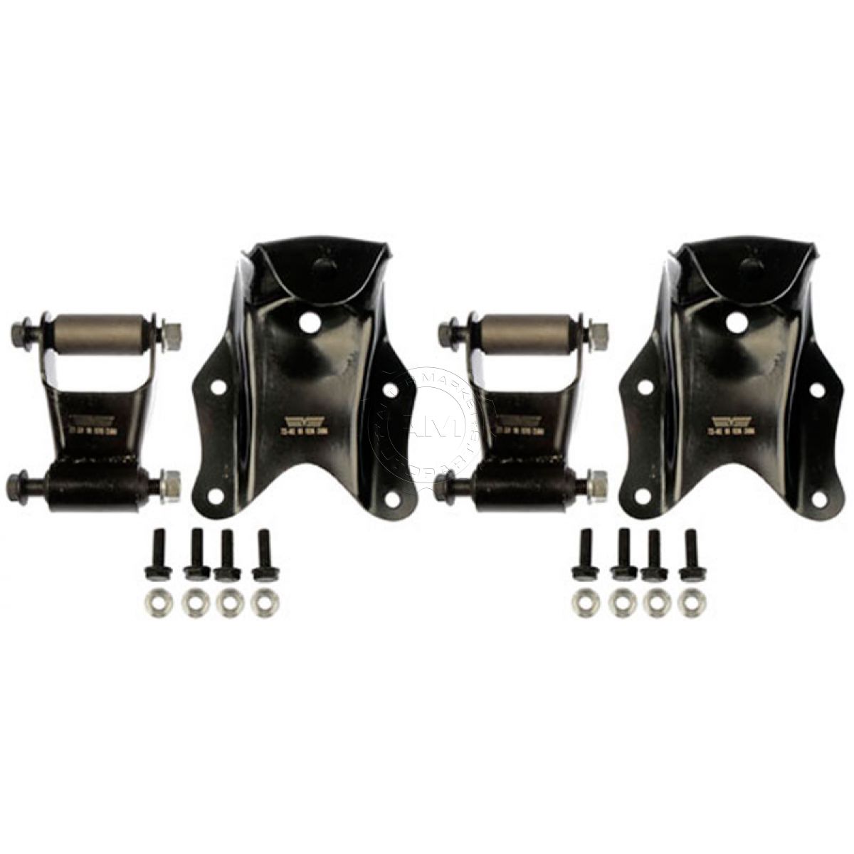 Rear Leaf Spring Shackle & Bracket Repair Kit Pair Set for E150 Van