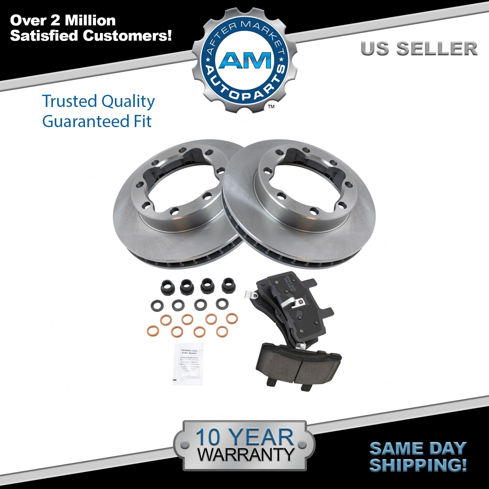 Front Ceramic Disc Brake Pad & Rotor Kit for Chevy GMC Pickup Suburban