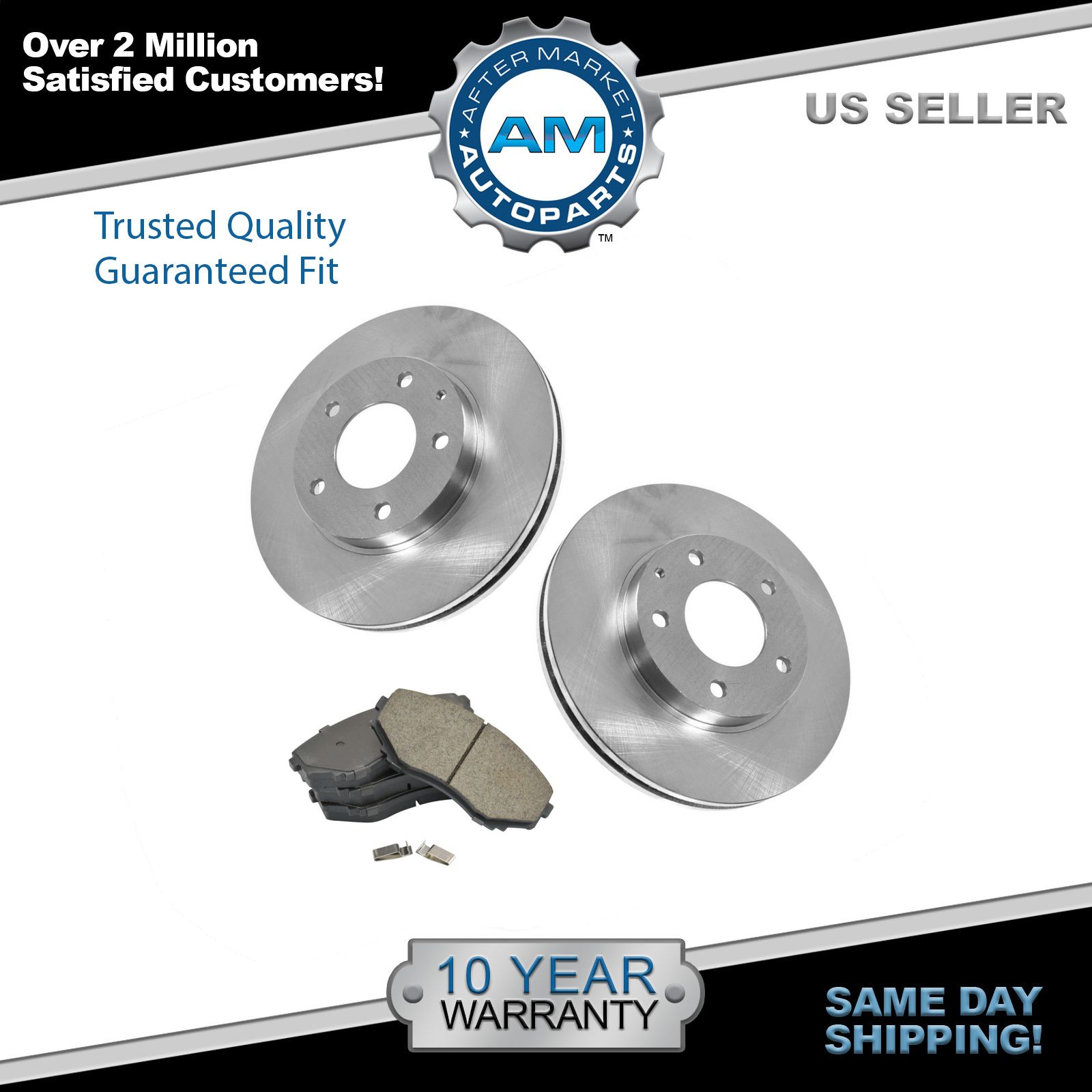 Fits 2000-2006 Mazda MPV Front Drill Slot Brake Rotors+Semi-Met Brake Pads