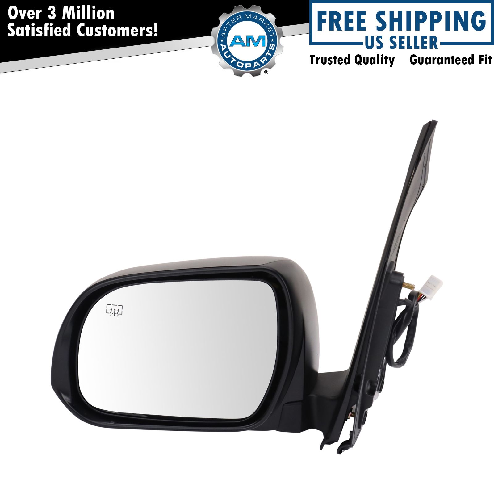 Side View Mirror Power Heated Smooth Driver Left LH  for 11-12 Toyota Sienna