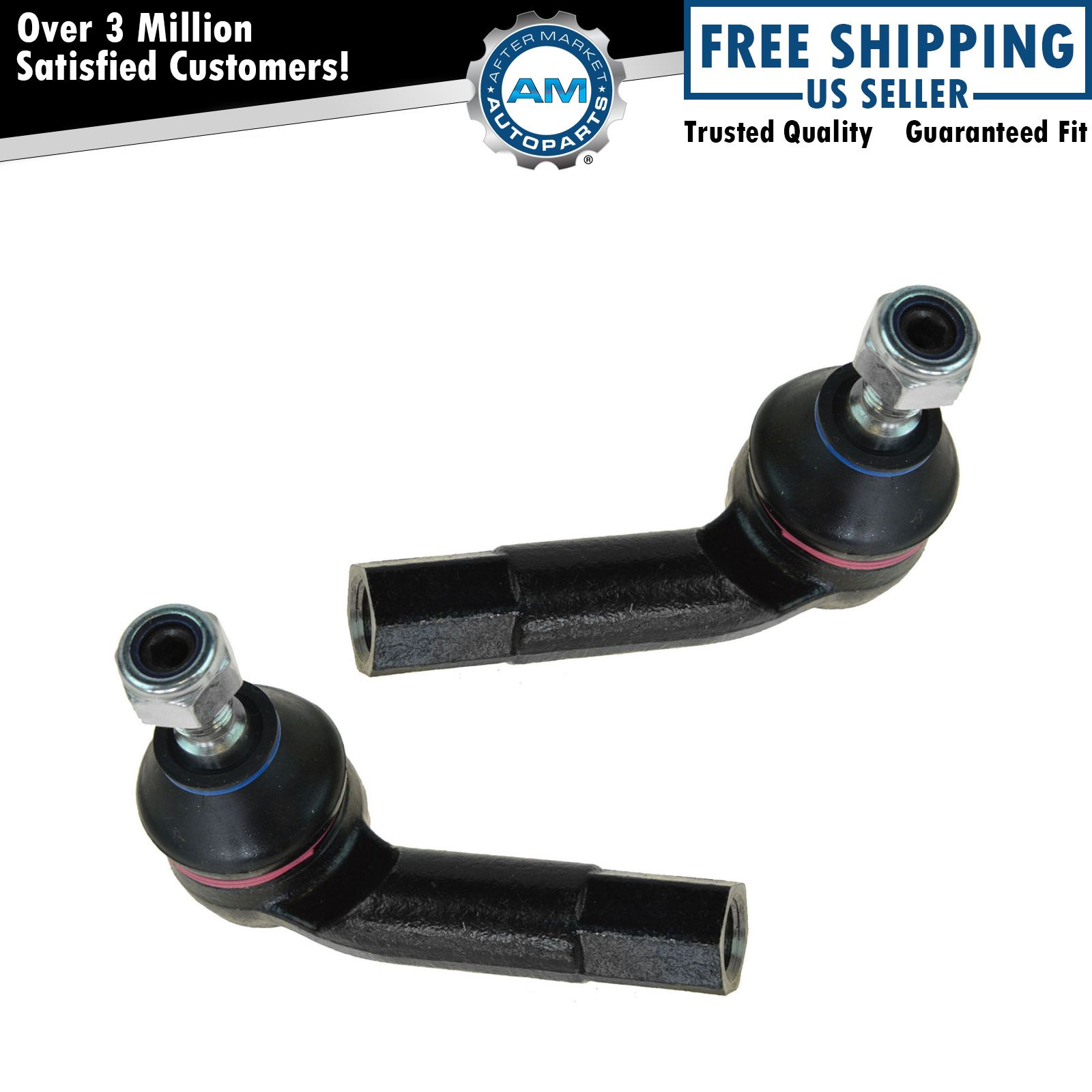 Front Outer Tie Rod End Pair Set Of 2 Left & Right For VW Jetta Golf Beetle MK4