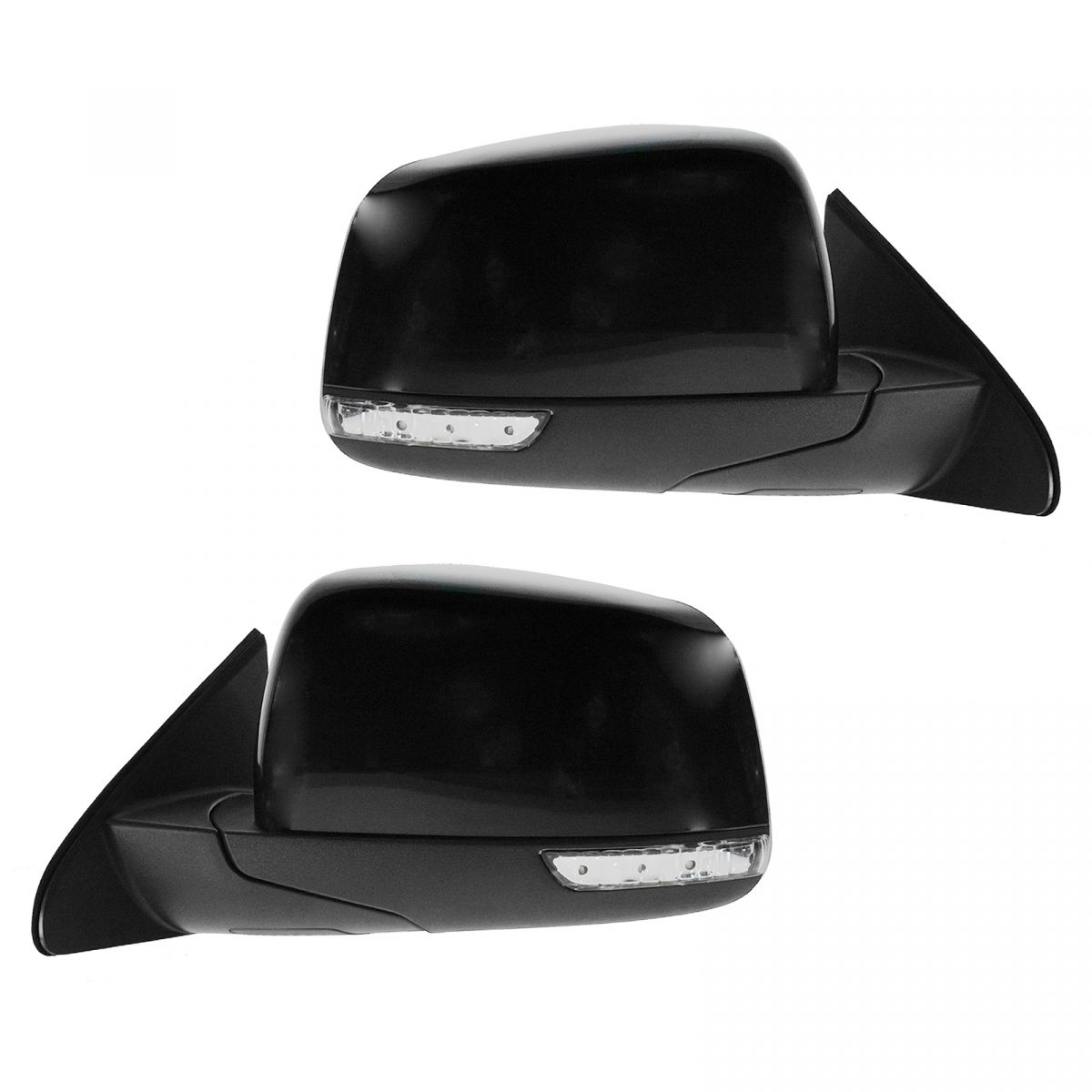 Mirrors Power Heated Signal Memory Smooth Black Pair Set for Jeep Grand