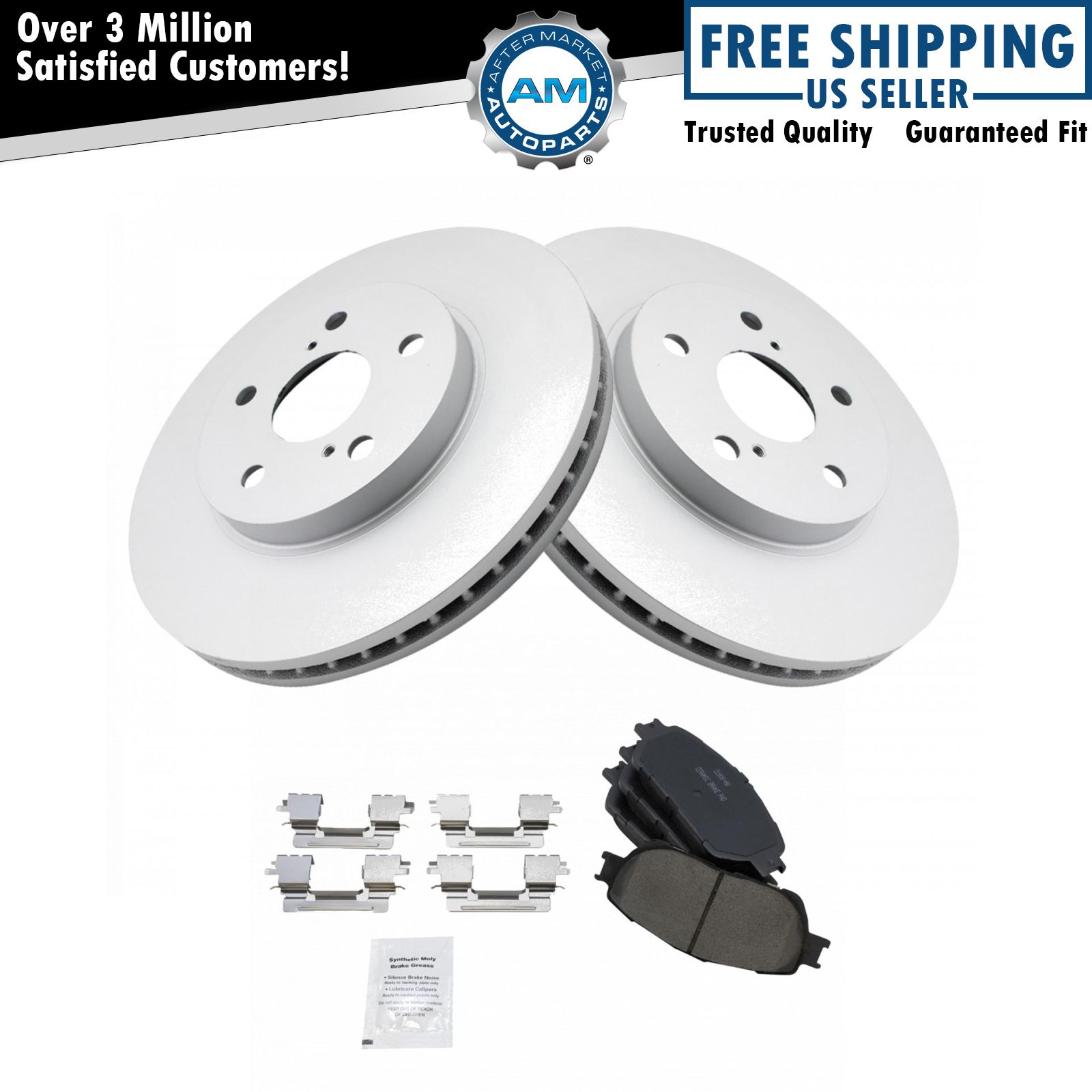 Front Posi Ceramic Brake Pads & G-Coated Rotors Kit for Toyota Lexus