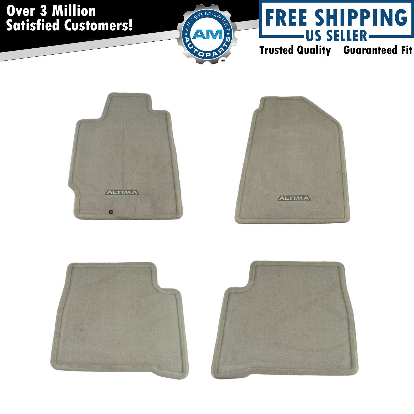 OEM 4 Piece Carpet Floor Mat Set Front & Rear Kit Frost Gray for Nissan Altima eBay