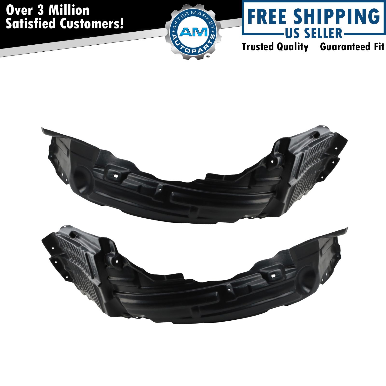 Front Inner Fender Liner Set Fits 2008-2015 Mitsubishi Lancer