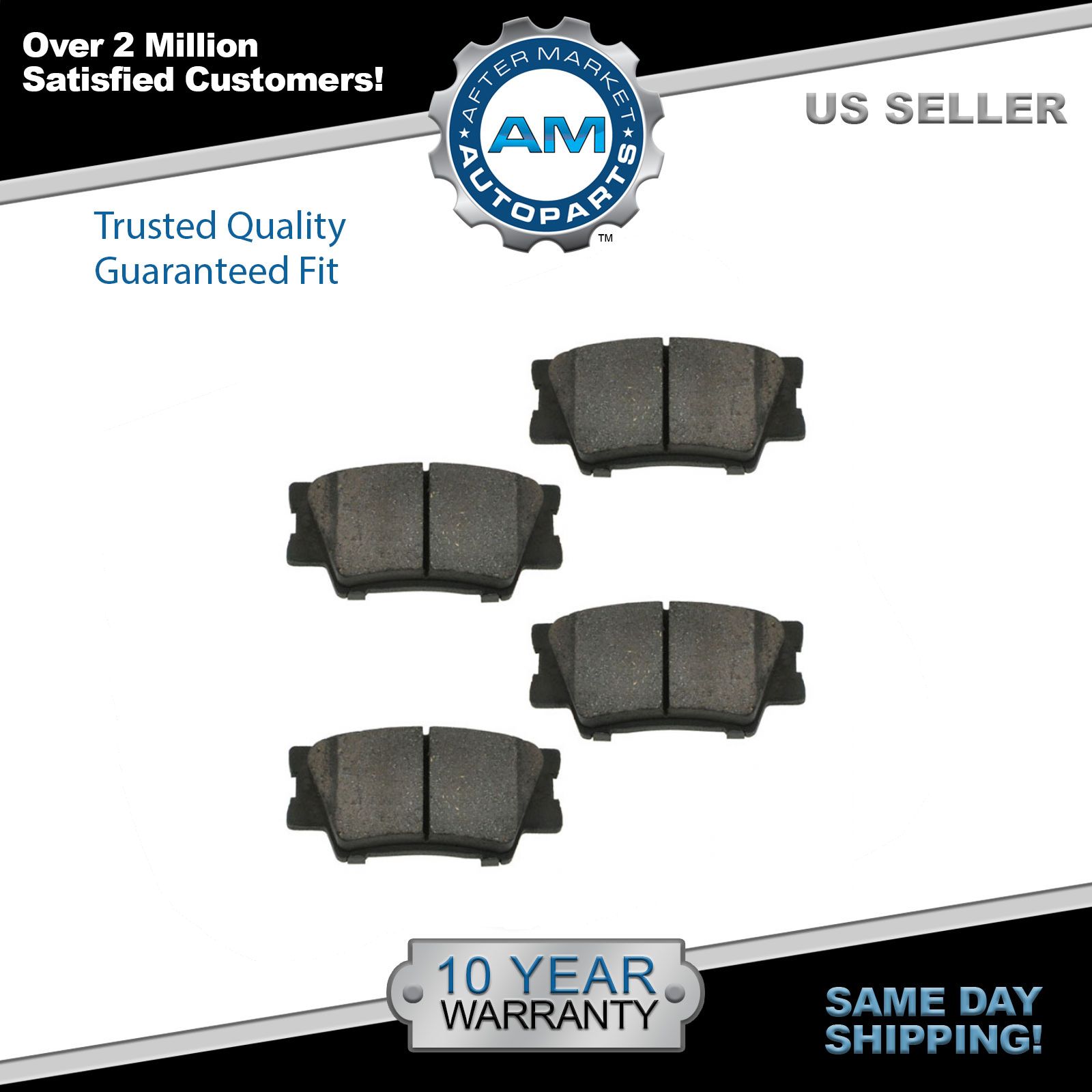 Rear Premium Posi Ceramic Brake Pad Pair Set for Toyota Lexus Pontiac