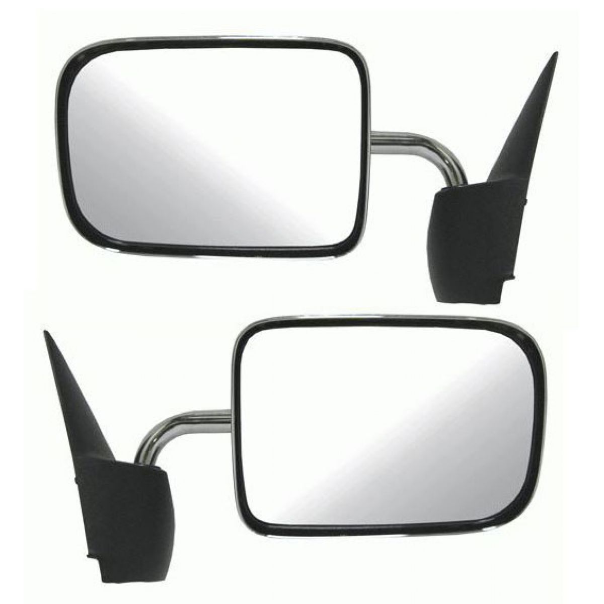 94-97 Ram Pickup Truck Manual Black Rear View Mirror Left /& Right Side SET PAIR