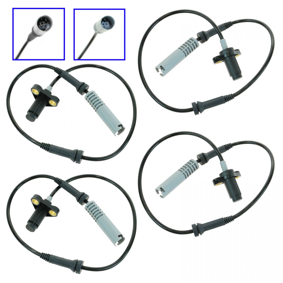 ABS Speed Sensor & Harness Front & Rear Kit Set of 4 for 9798 BMW 528i