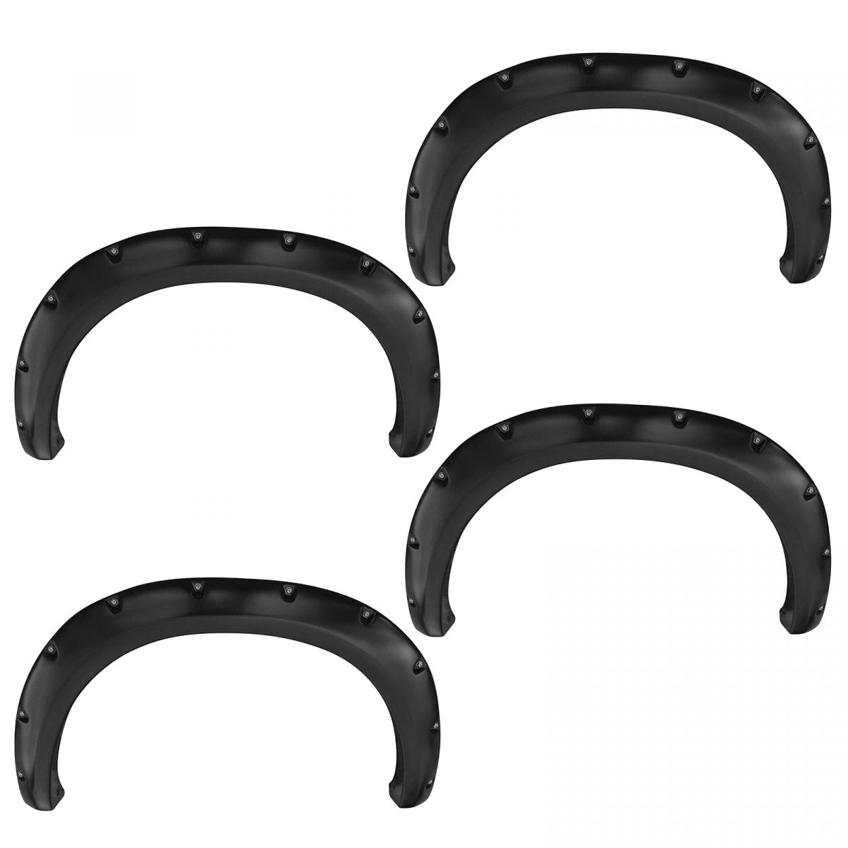 Fender Flare Kit Bolt On Pocket Rivet Style Smooth Set of 4 for Ram Pickup Truck