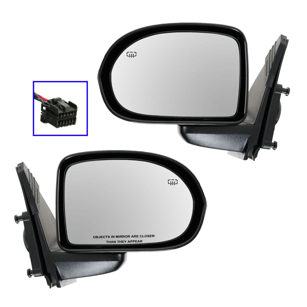New Set of 2 Mirrors Left /& Right Side Heated Power Coupe LH RH For Honda Pair
