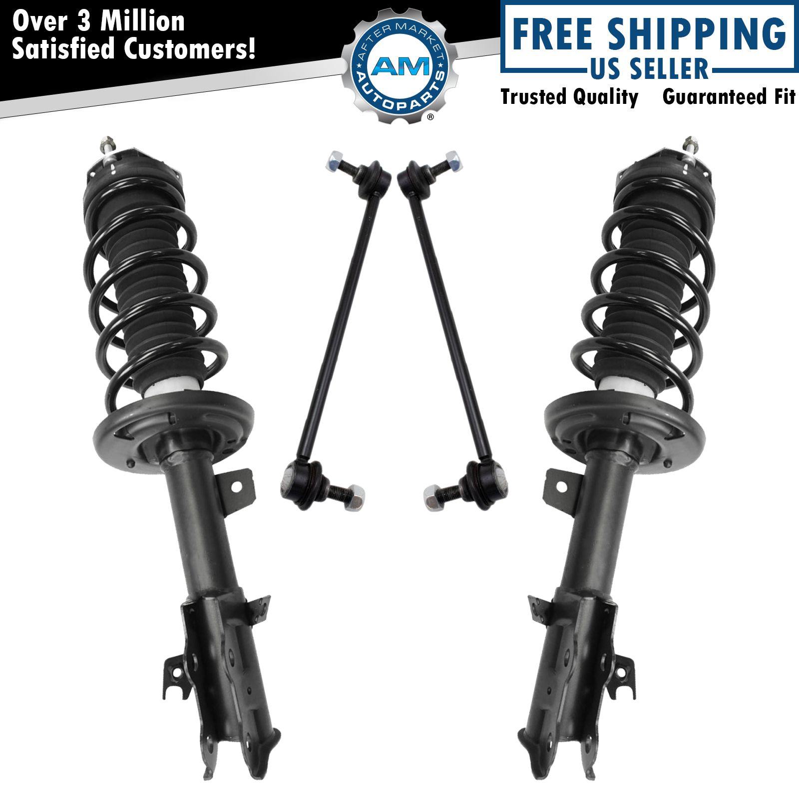 Front Strut & Spring Assembly with Sway Bar End Links Kit for Ford